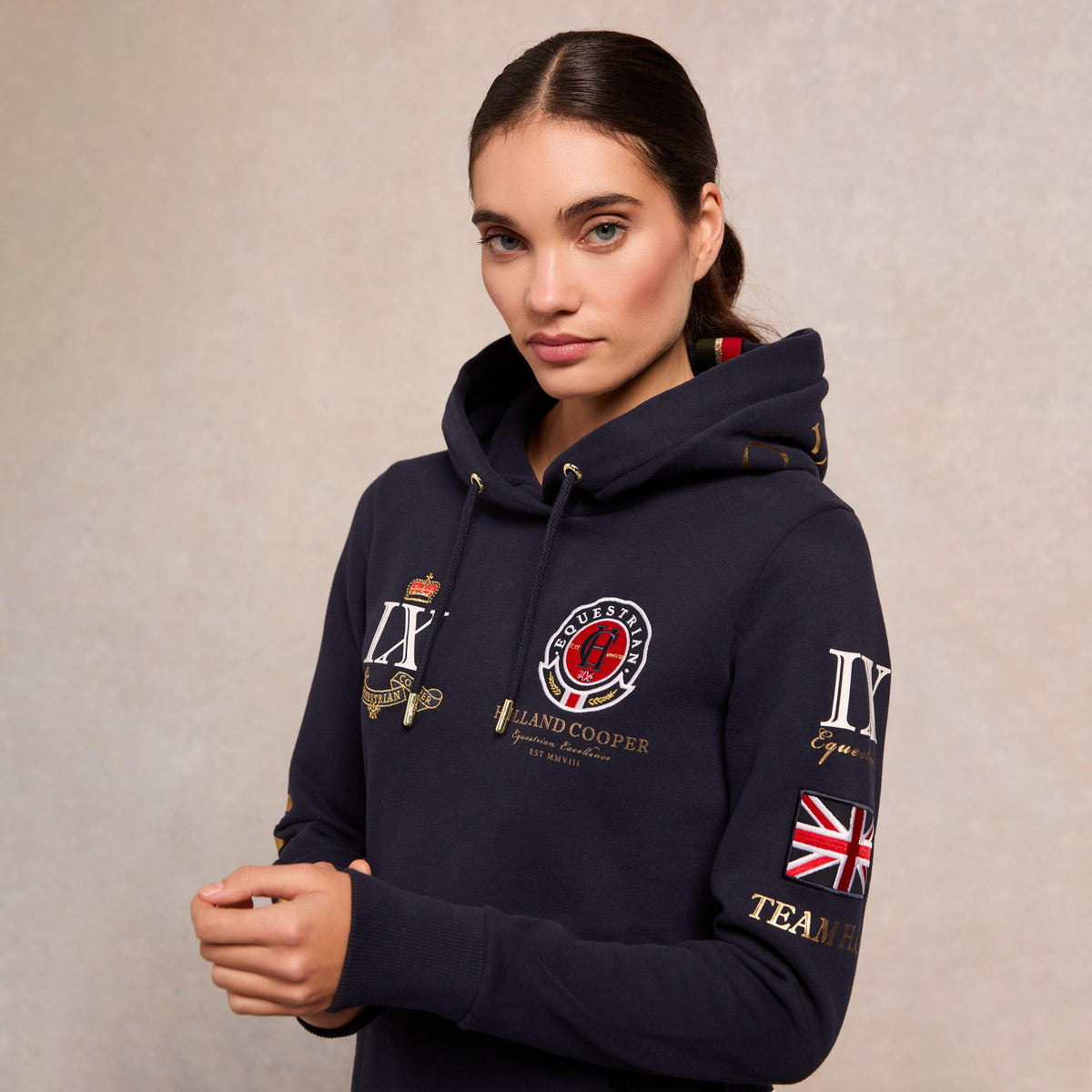 Womens Team Hoodie Pull On Ink Navy