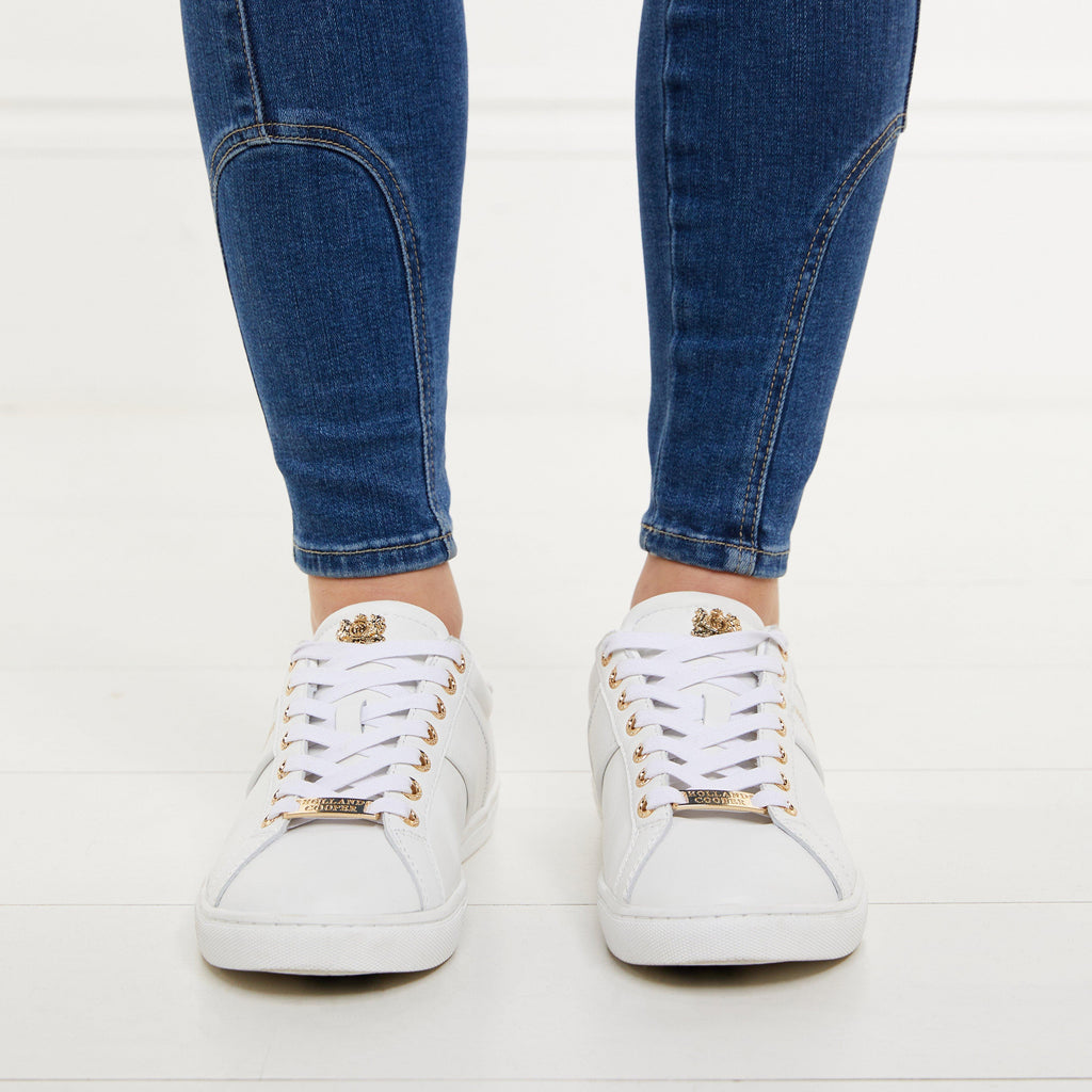 Womens Knightsbridge Court Trainers White