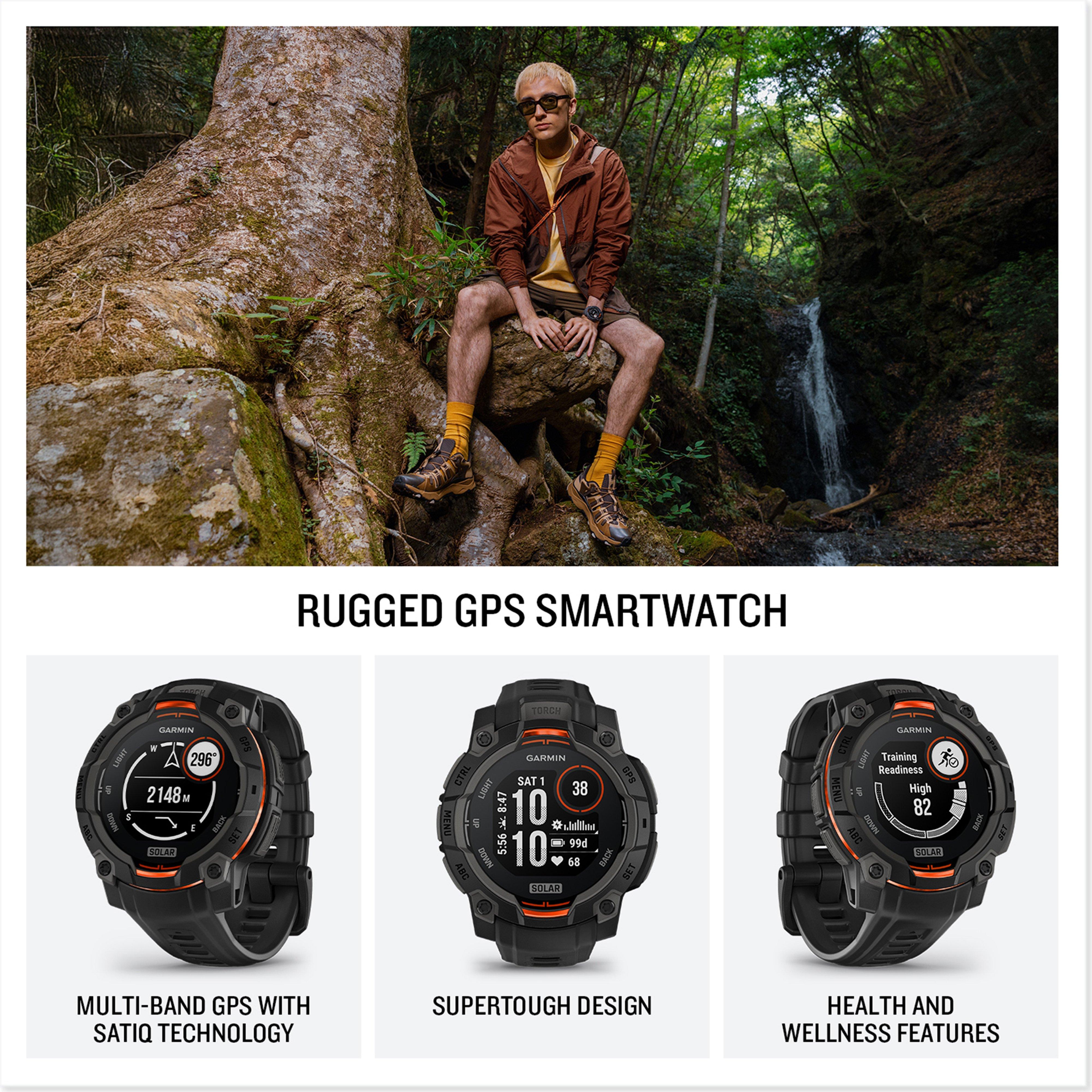 Black Garmin Instinct® 3 Solar 45mm Multi-Sport Smartwatch – GO