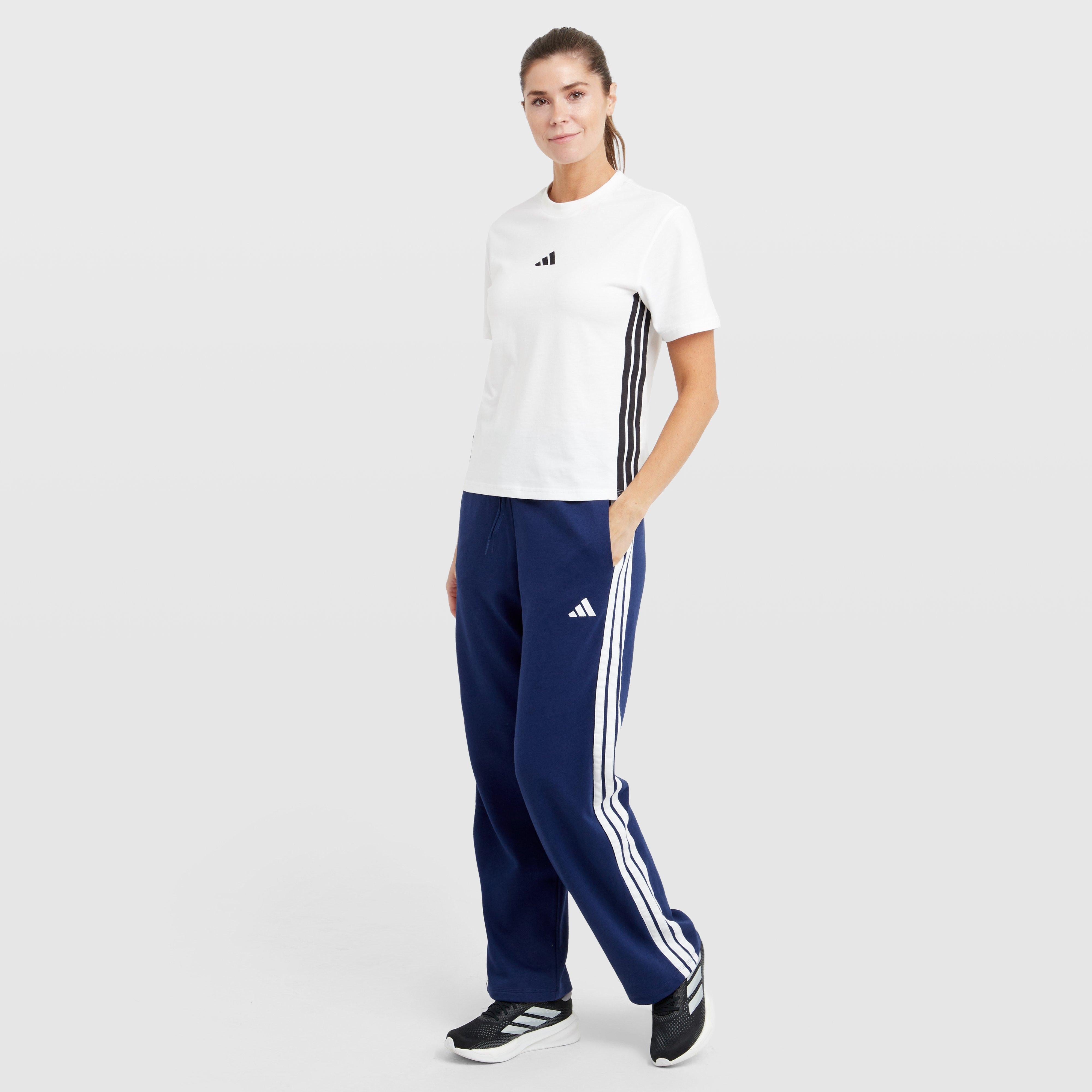 Women’s Essentials 3-Stripes Open-Hem Fleece Pants