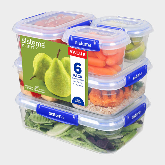 Essentials Klip It Food Storage 6 Pack