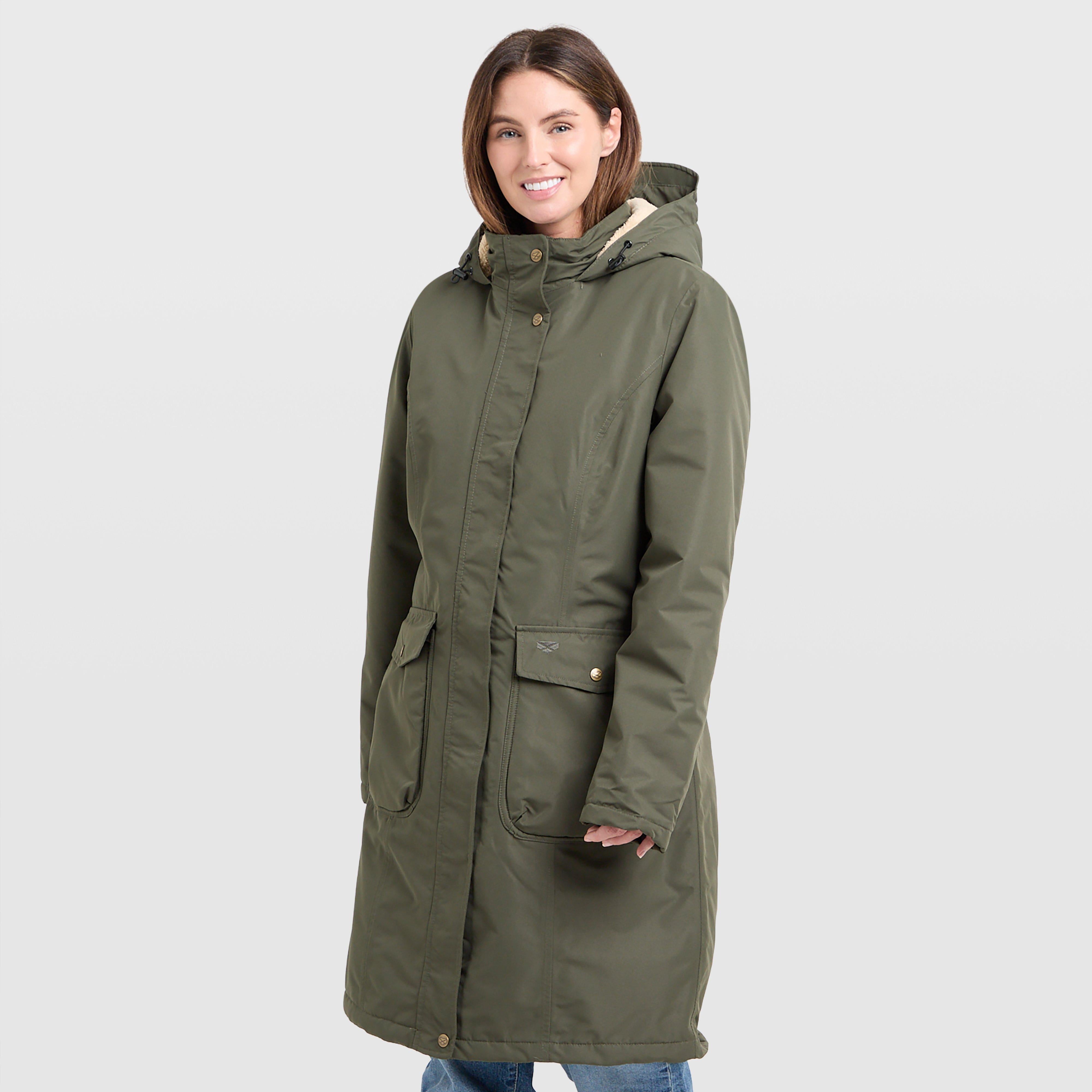 Womens Walker Long Coat Fern Green