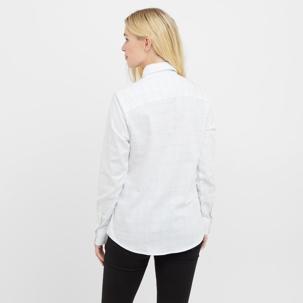 Womens Callie Twill Shirt White/Pink/Blue