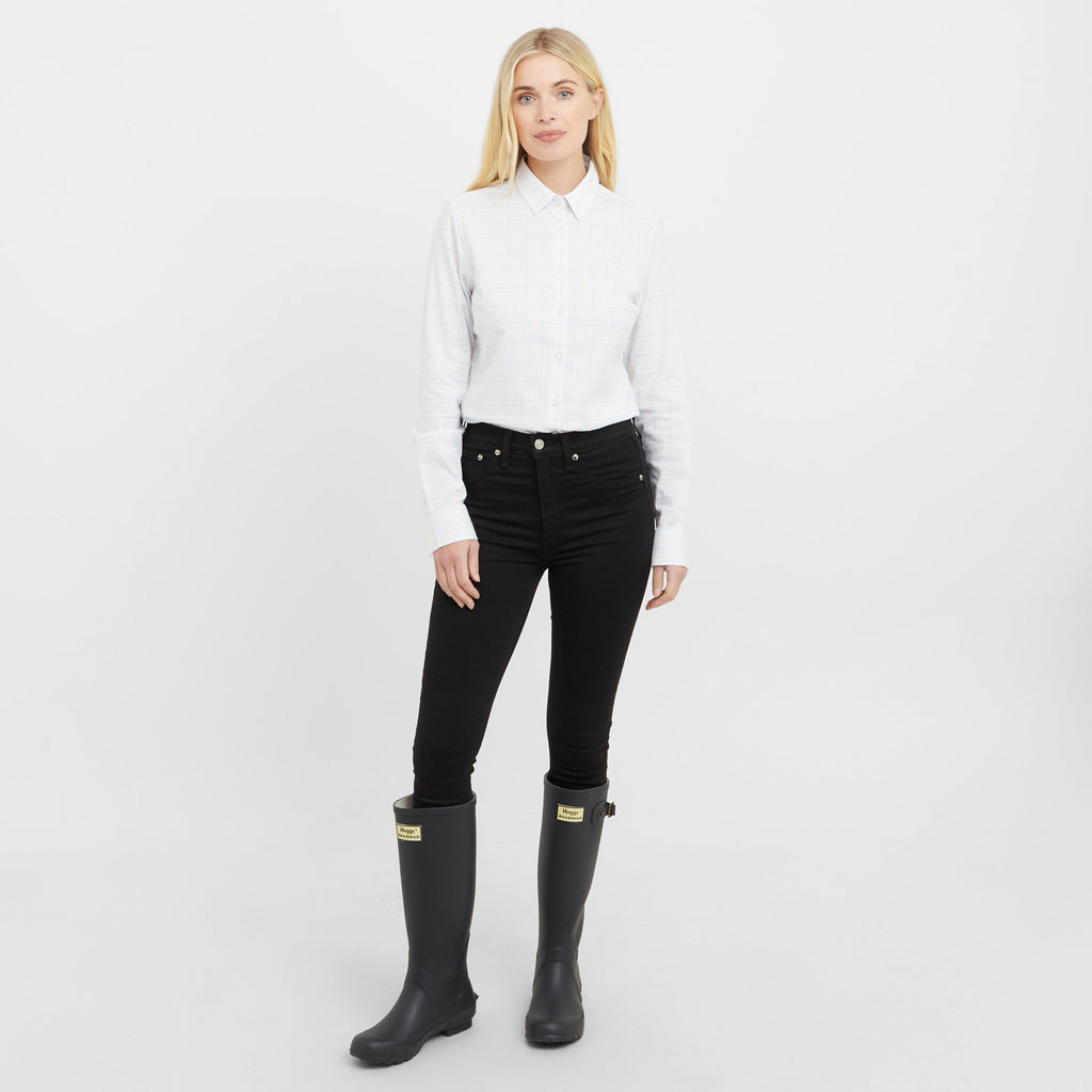 Womens Callie Twill Shirt White/Pink/Blue