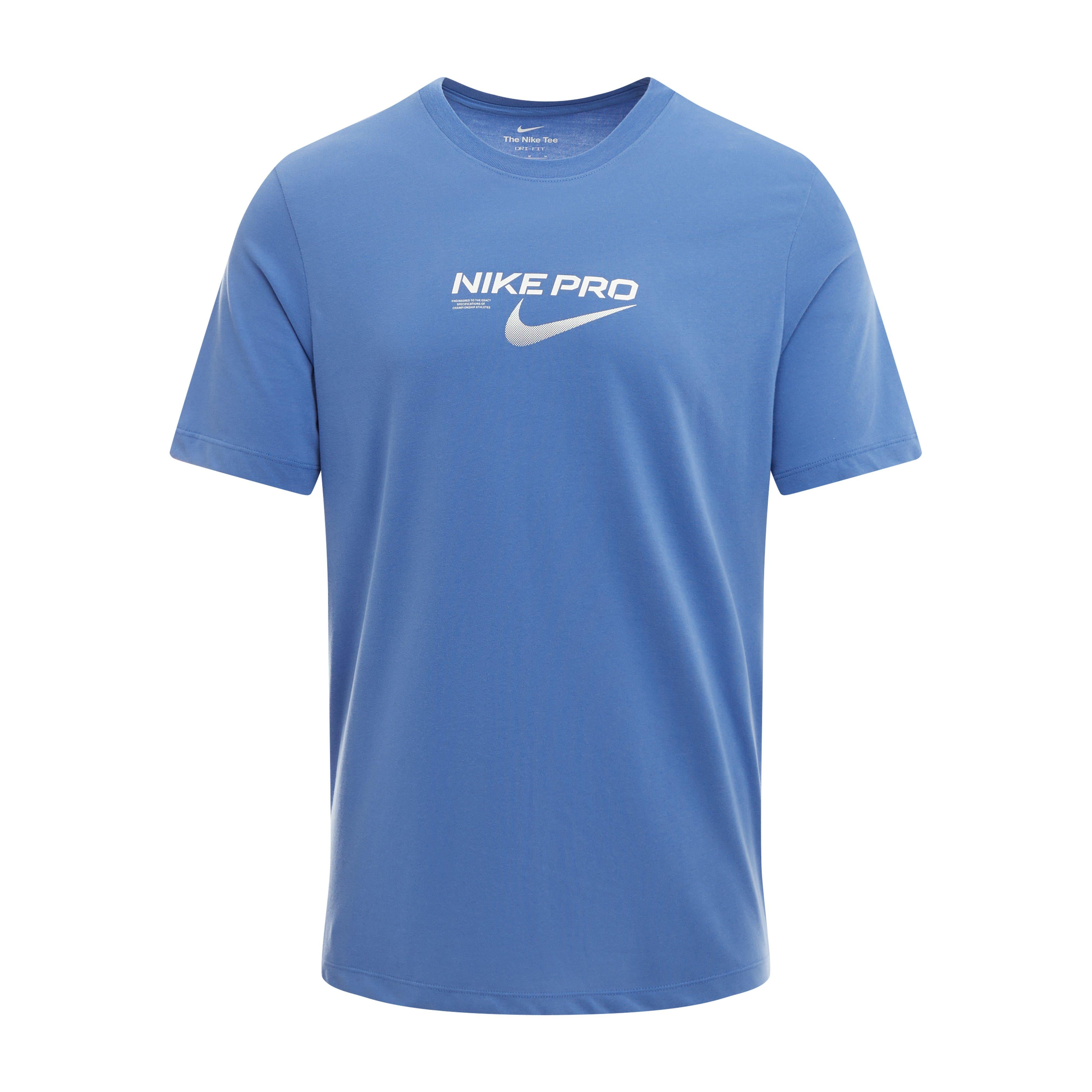 nike athlete t shirt blue