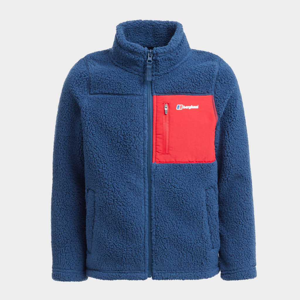 Pull Polaire Berghaus Garçon 11-12 Ans Noir/bleu Capuche Zippé
