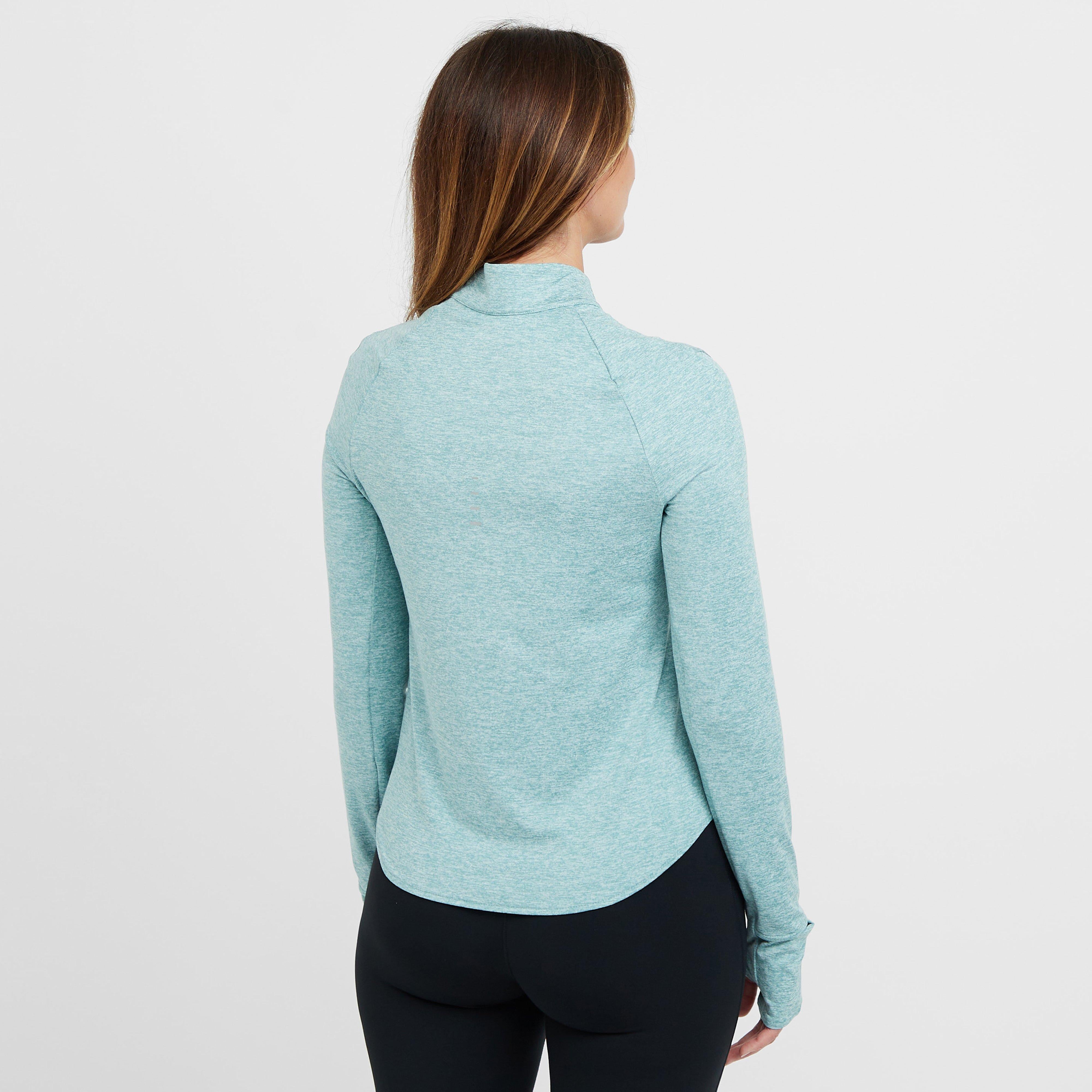 nike grey zip running top