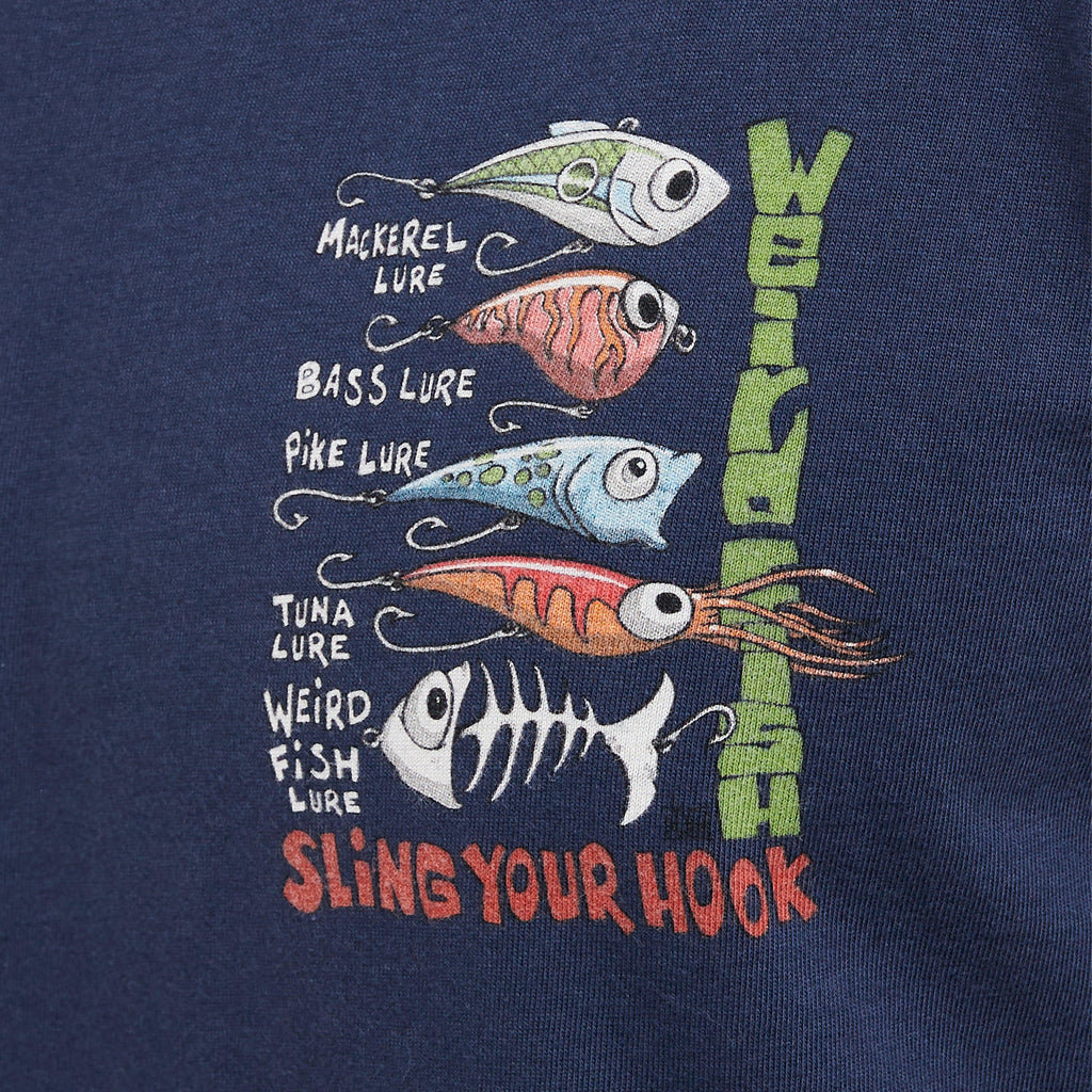 Men's Sling Your Hook Back Print Artist T-Shirt