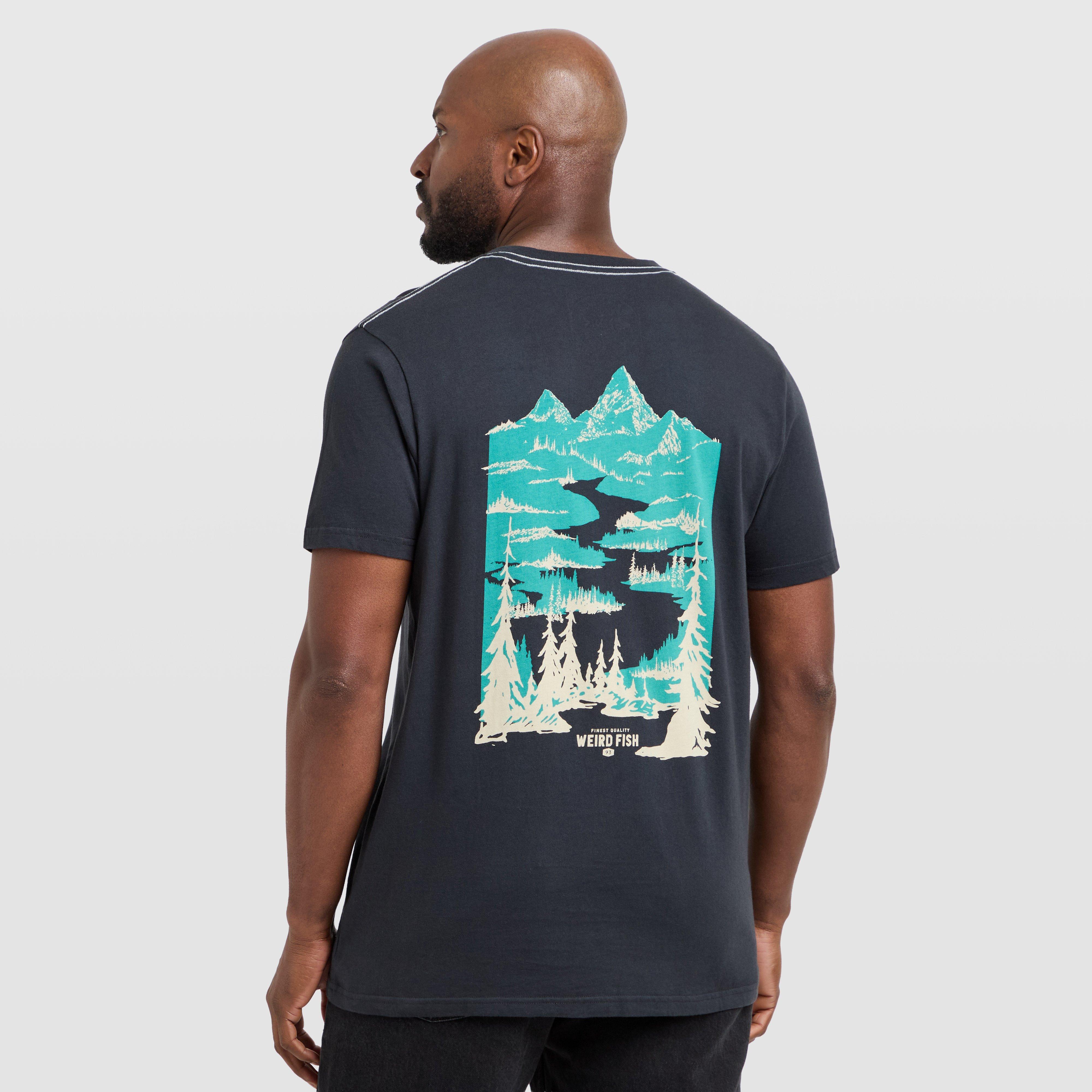 Men's Mountain Valley Back Print Graphic T-shirt