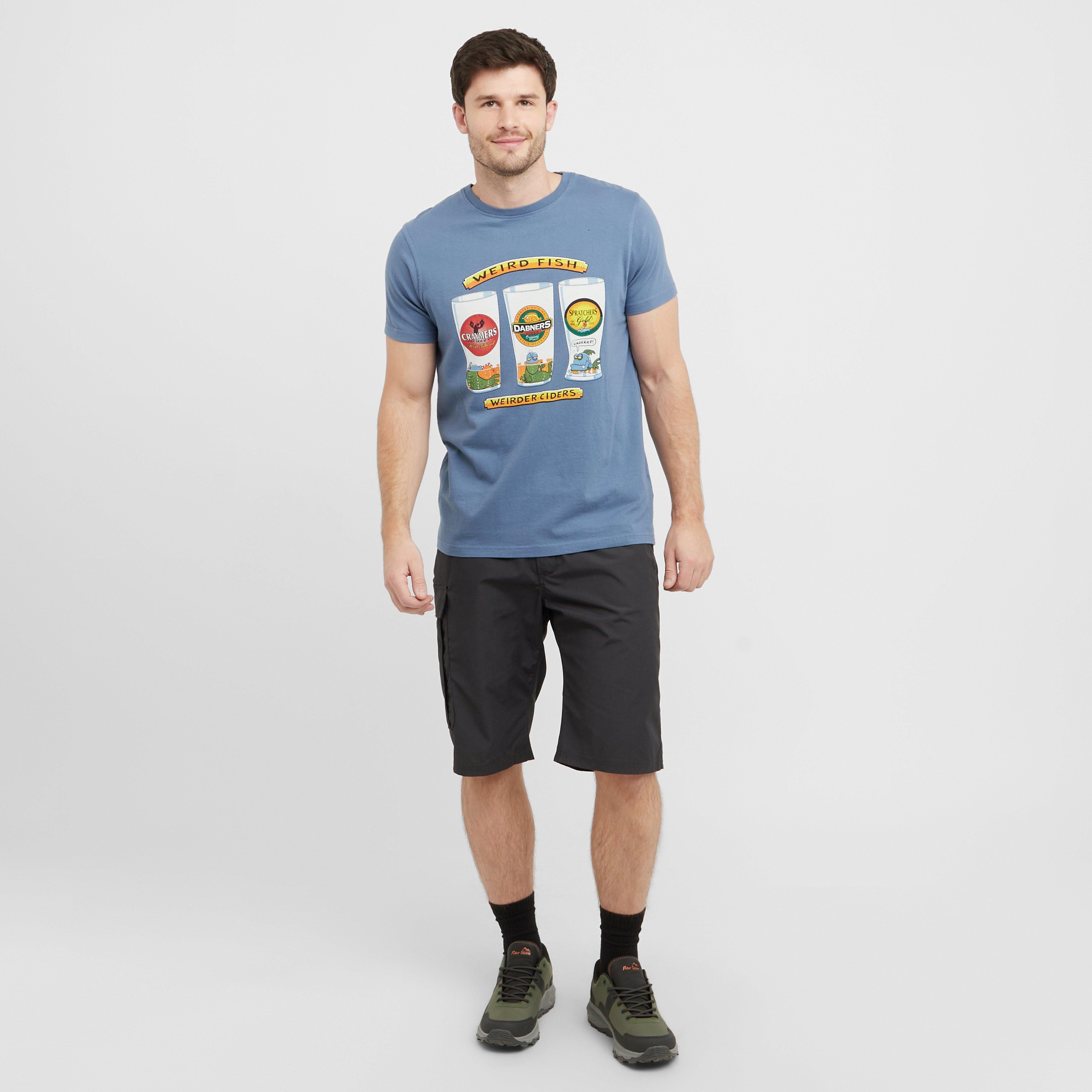 T-shirt Homme Weird Fish Bleu - Taille S - Graphique Drôle - 100% Coton - Parfait État