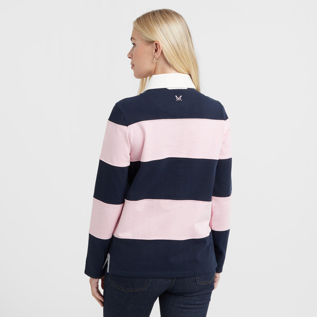 Women's Long Sleeve Stripe Rugby Shirt