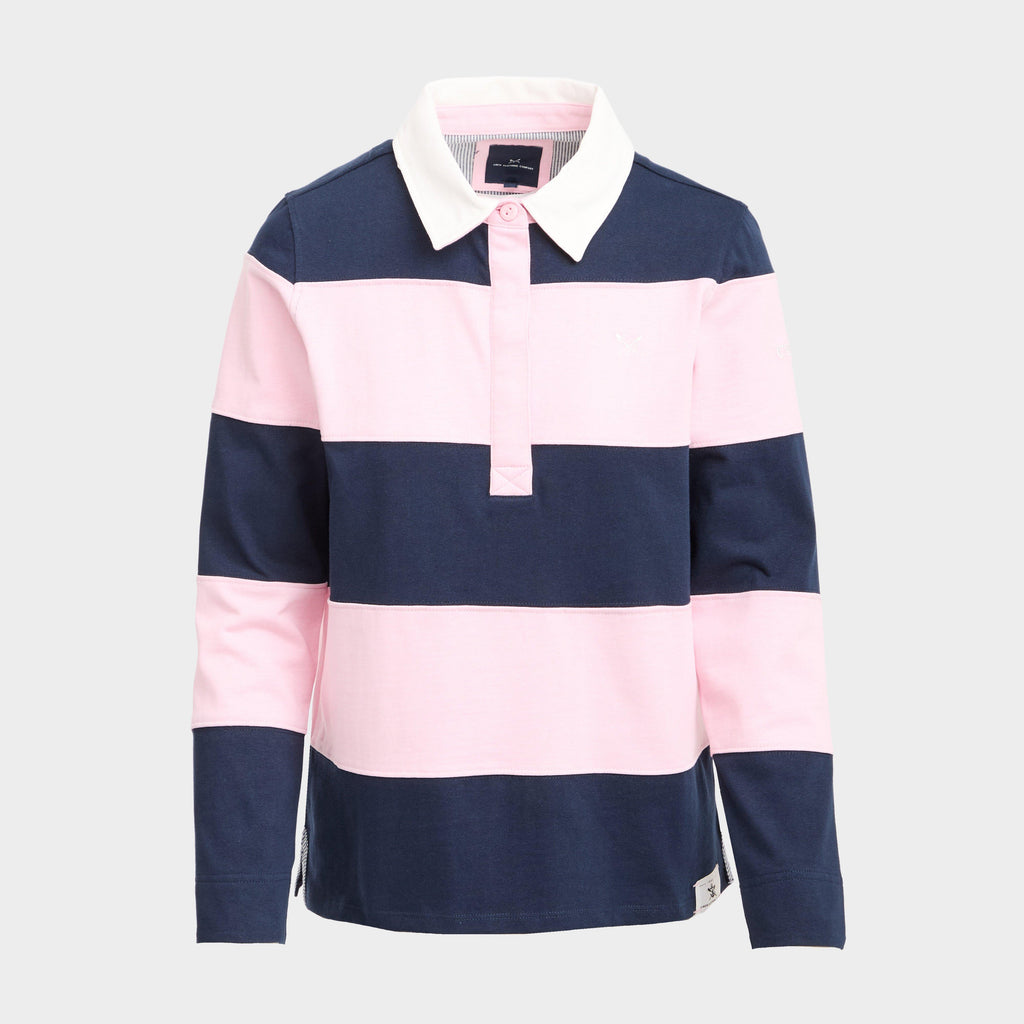 Women's Long Sleeve Stripe Rugby Shirt