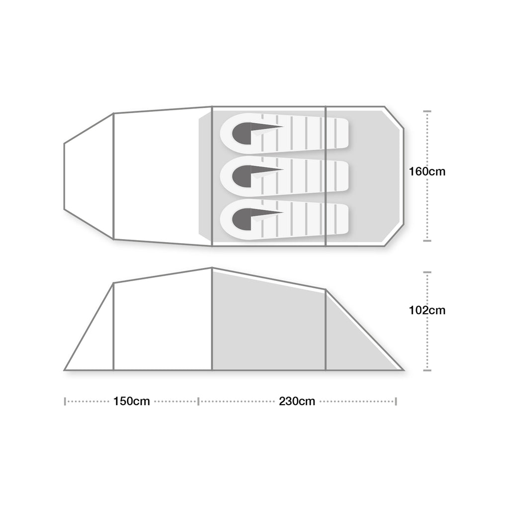 Grey Wild Country Blizzard Elite 3 Tent – GO Outdoors