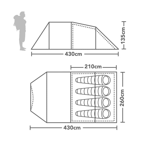 Refurbished Genus 400L Air Tunnel Tent