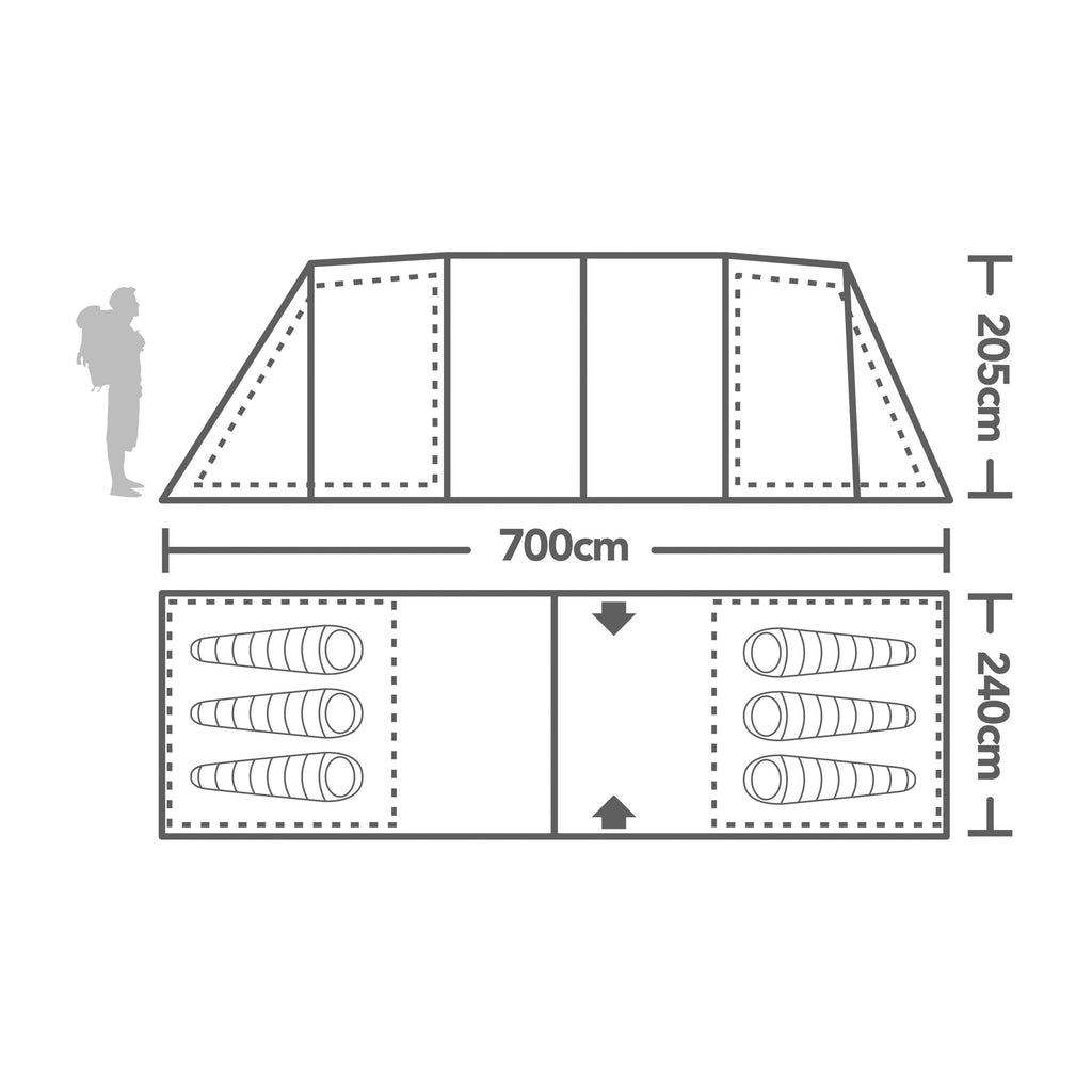 Refurbished Zenobia Eclipse 6 Person Family Tent