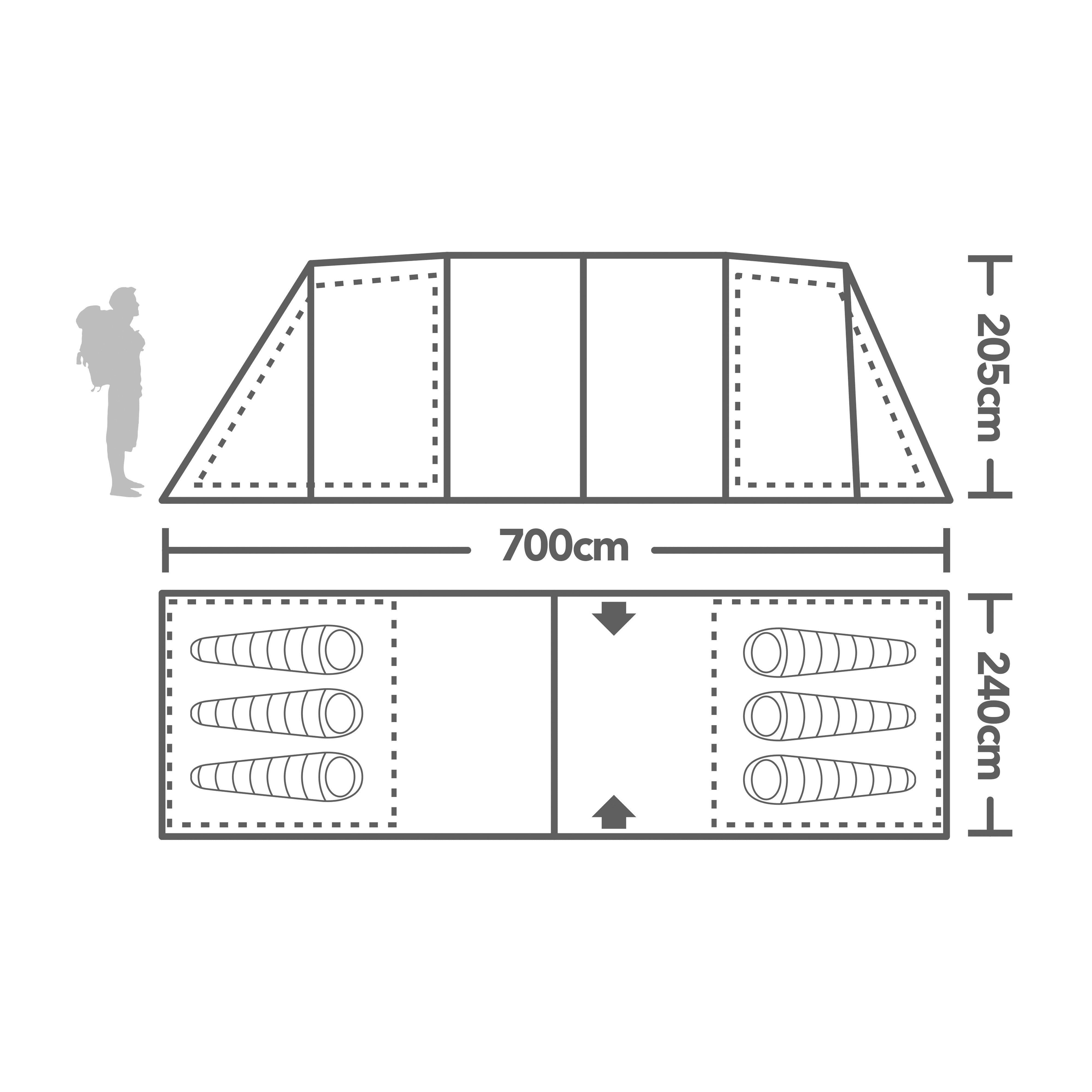 Refurbished Zenobia Eclipse 6 Person Family Tent