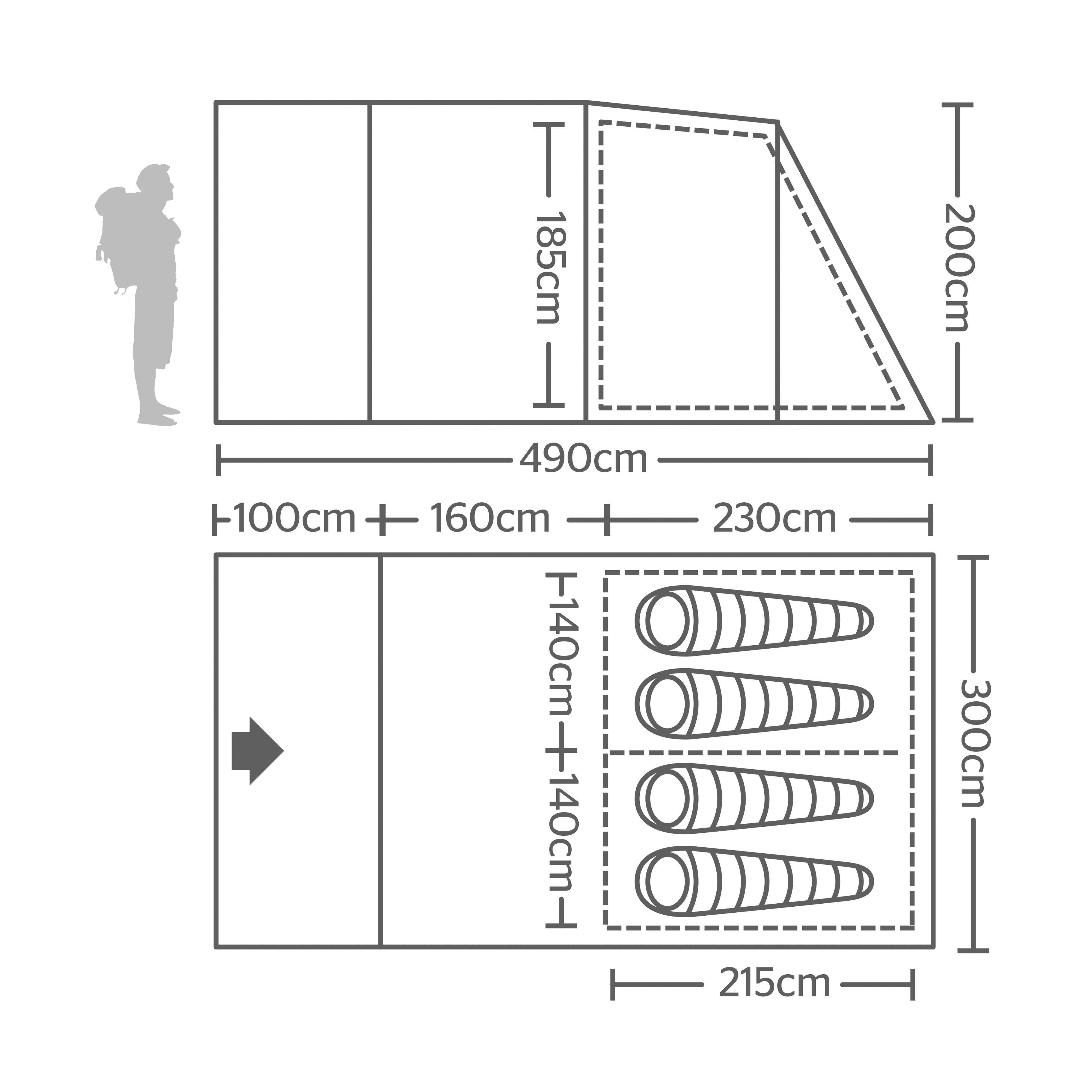 Refurbished Hampton 4 Eclipse Family Tent