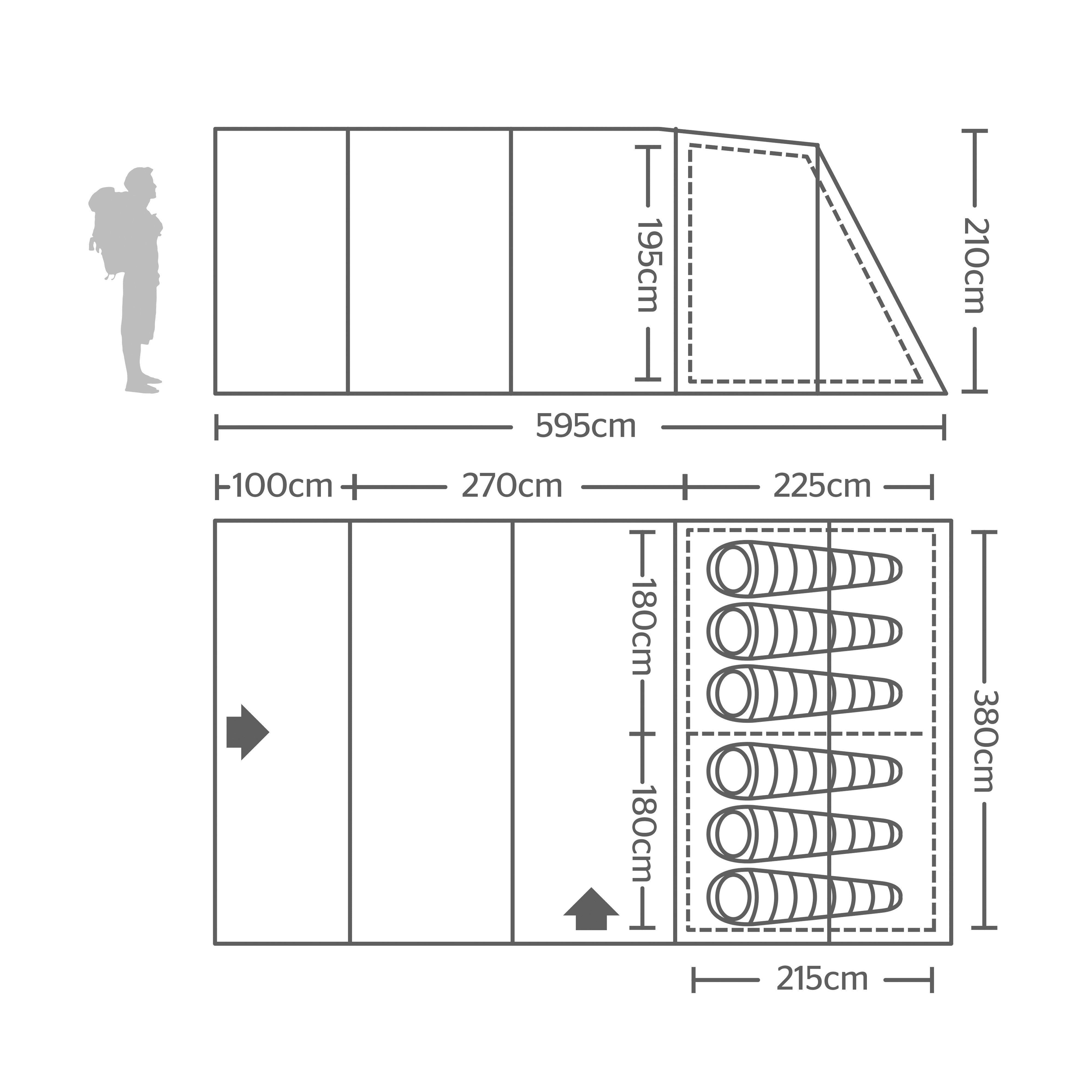 Refurbished Hampton 6 Eclipse Family Tent