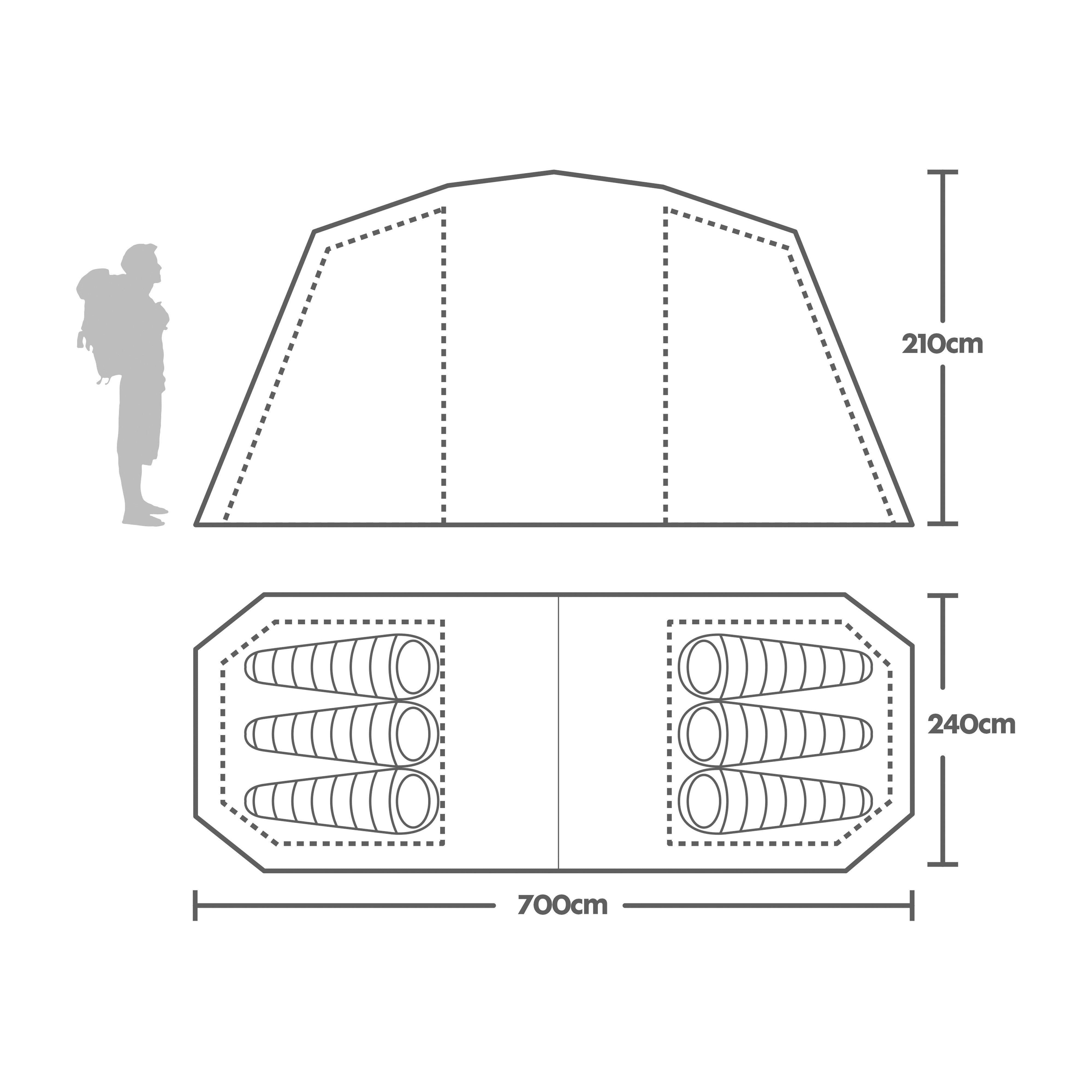 Refurbished Zenobia Air Eclipse 6 Person Family Tent
