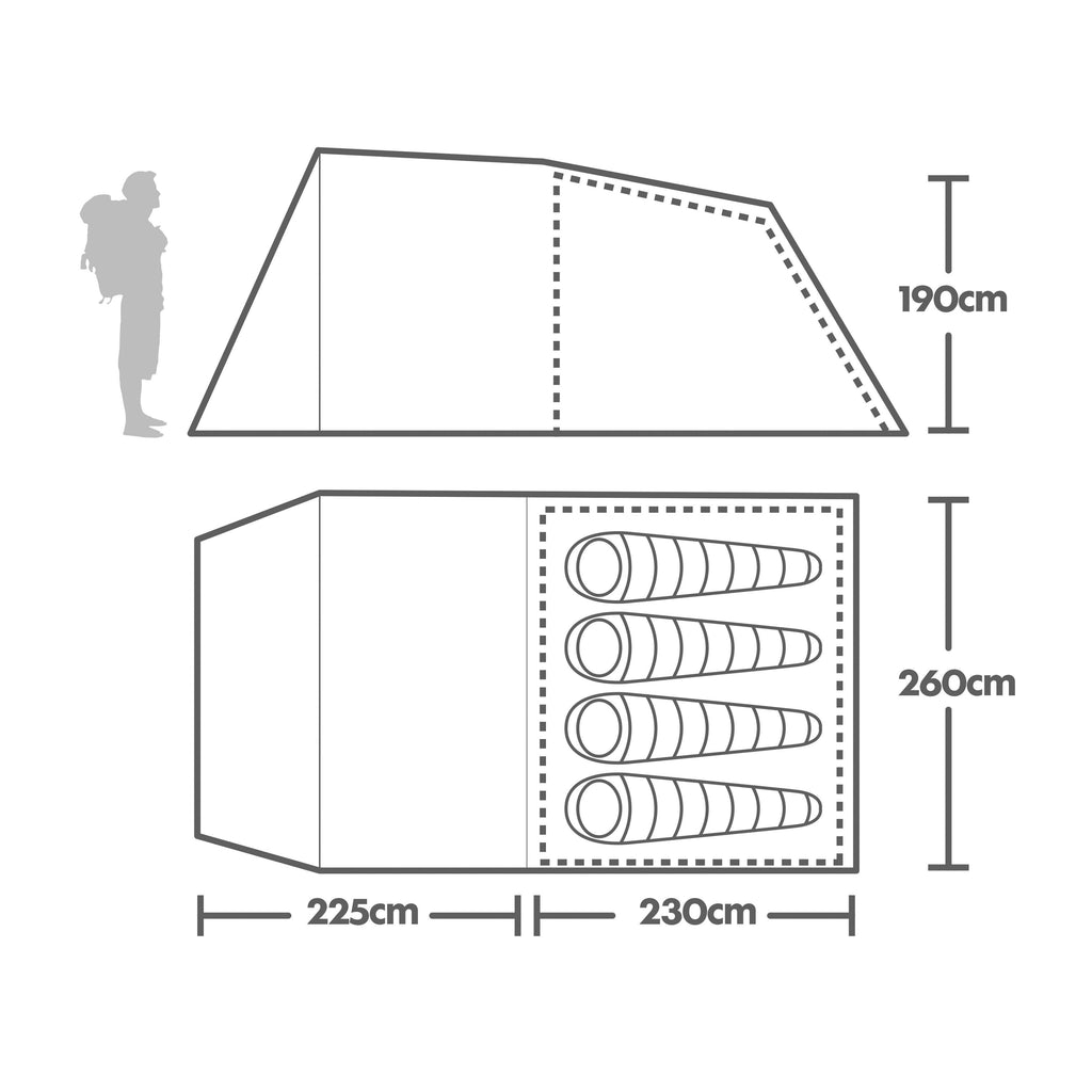 Refurbished Sendero 4 Family Tent