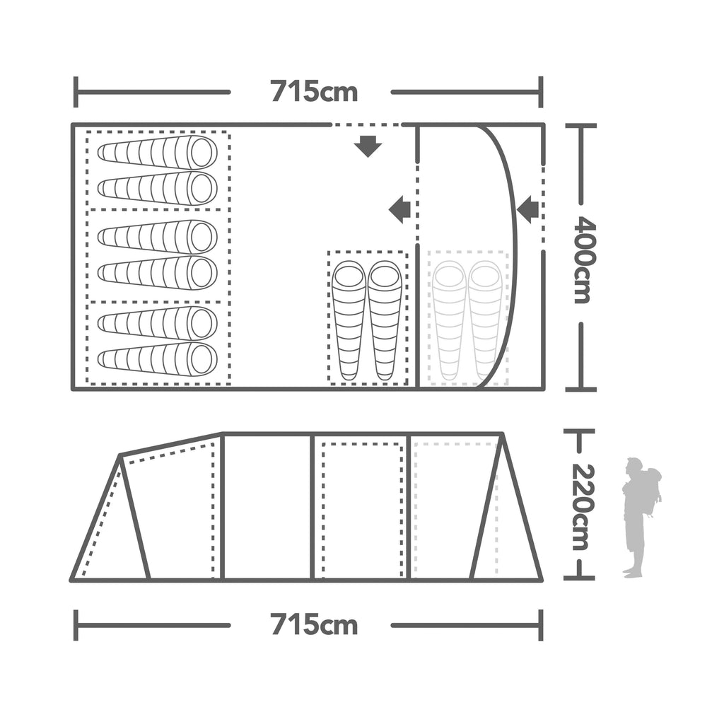 Refurbished Idaho 8 Air Tent
