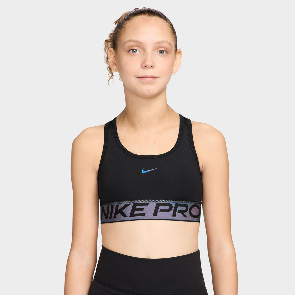 Kids’ Pro Swoosh Big Kids’ Sports Bra with Shine Accents