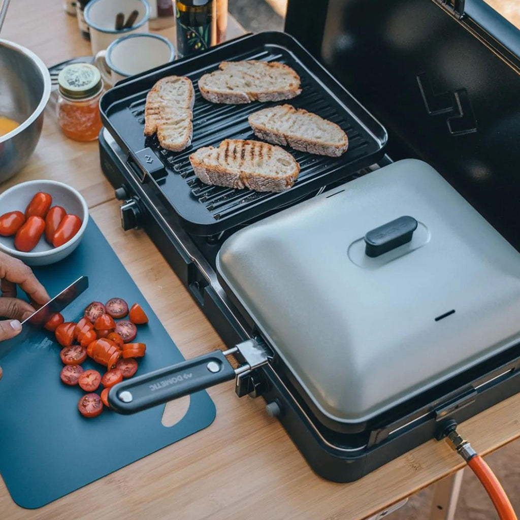 2 Cook Ribbed Grill Plate