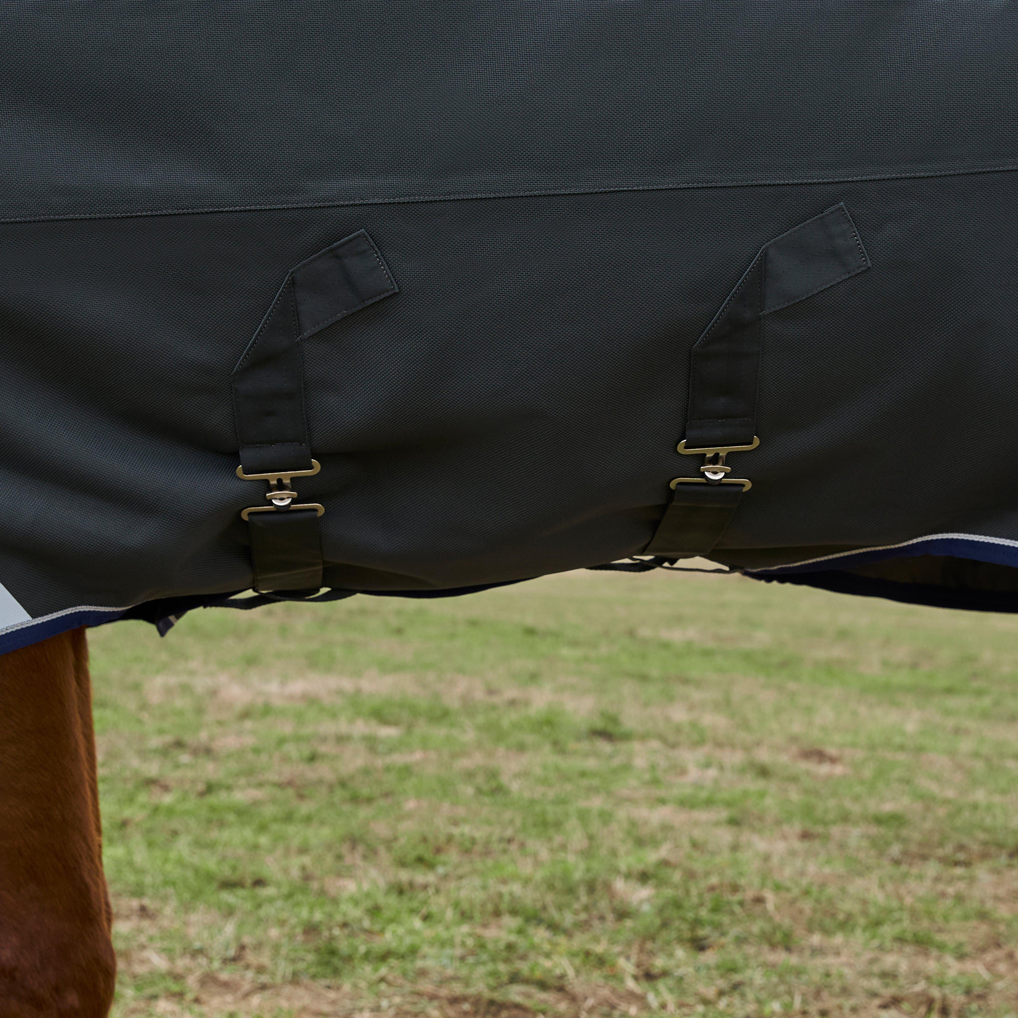 ComFiTec Ultra Detach-A-Neck 100g Medium/Light Weight Turnout Rug Charcoal