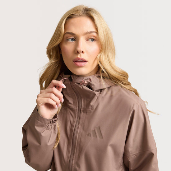 Women's Terrex Multi 2 Layer CLIMAPROOF Rain Parka Jacket Trace Brown