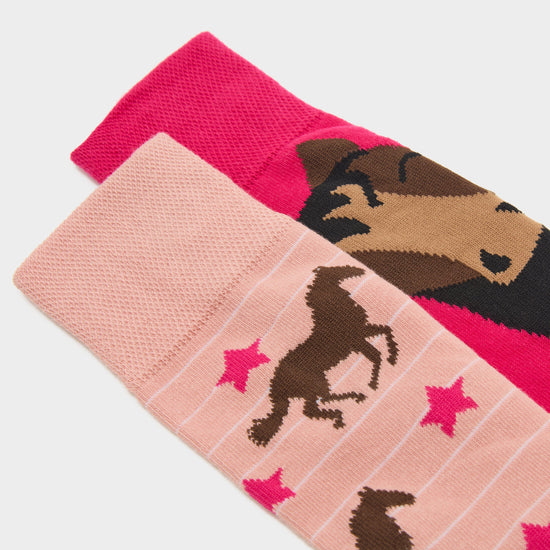 Women's Knee-High Equestrian Socks 2 Pack