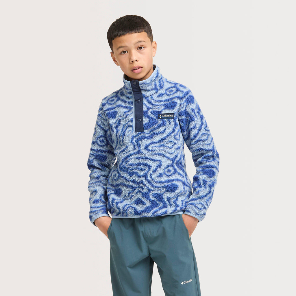 Kids' Helvetia™ II Sherpa Half Snap Printed Fleece