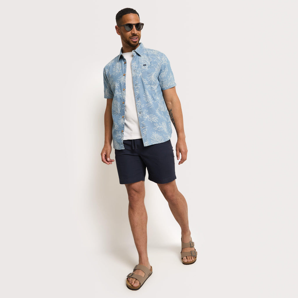 Men's Russell Printed Chambray Short Sleeve Shirt