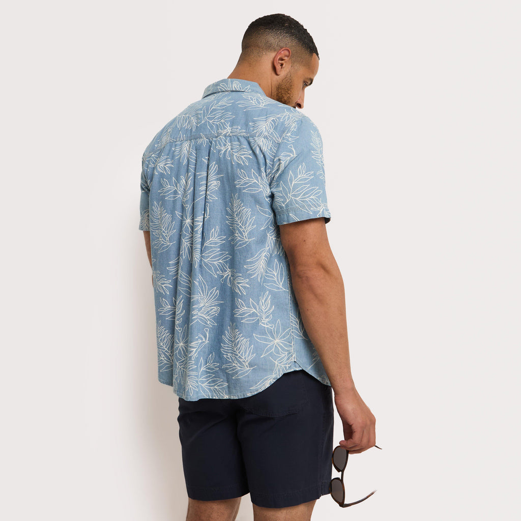 Men's Russell Printed Chambray Short Sleeve Shirt