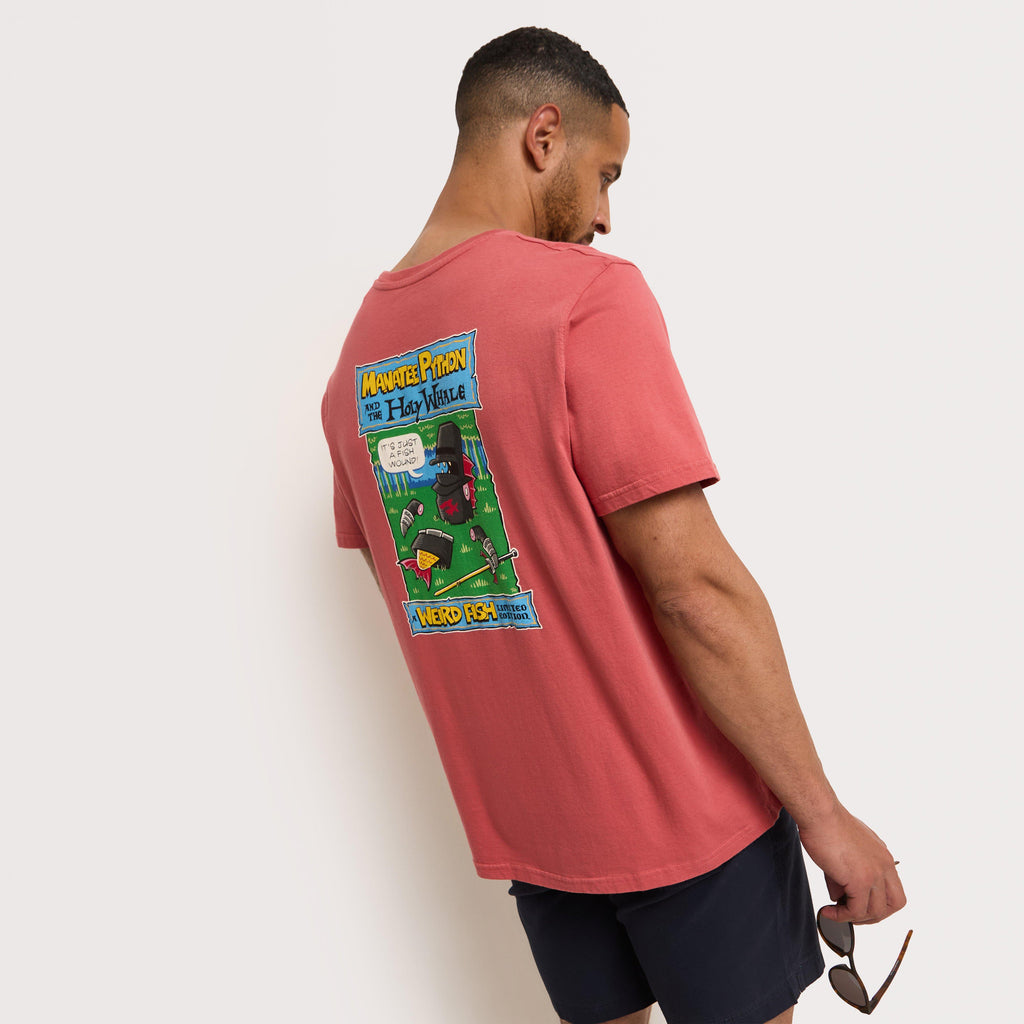 Men's Holy Whale Back Print Artist T-Shirt