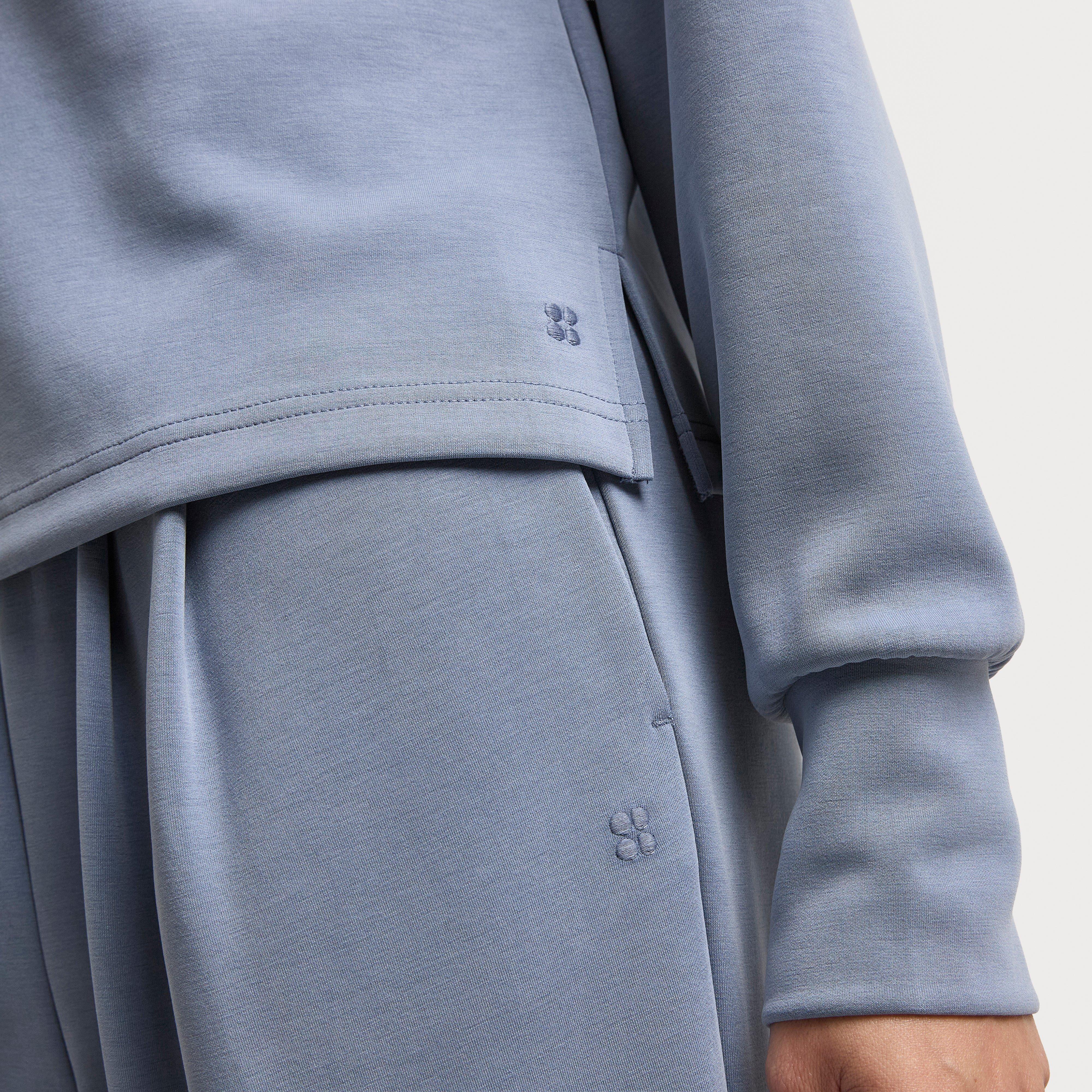 Women's Sand Wash Half Zip Crop Sweatshirt