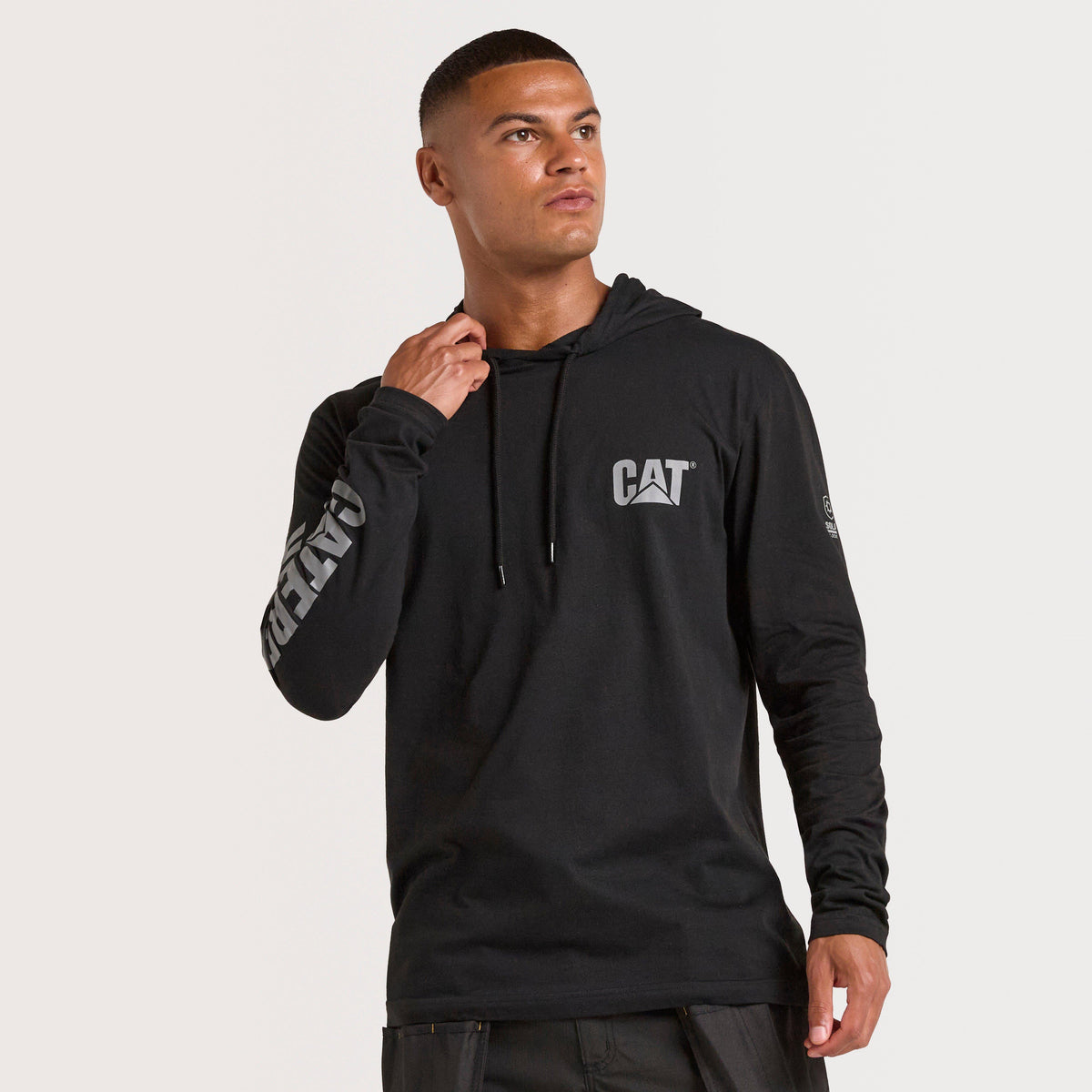 Men's CAT Hooded Long Sleeve Tee
