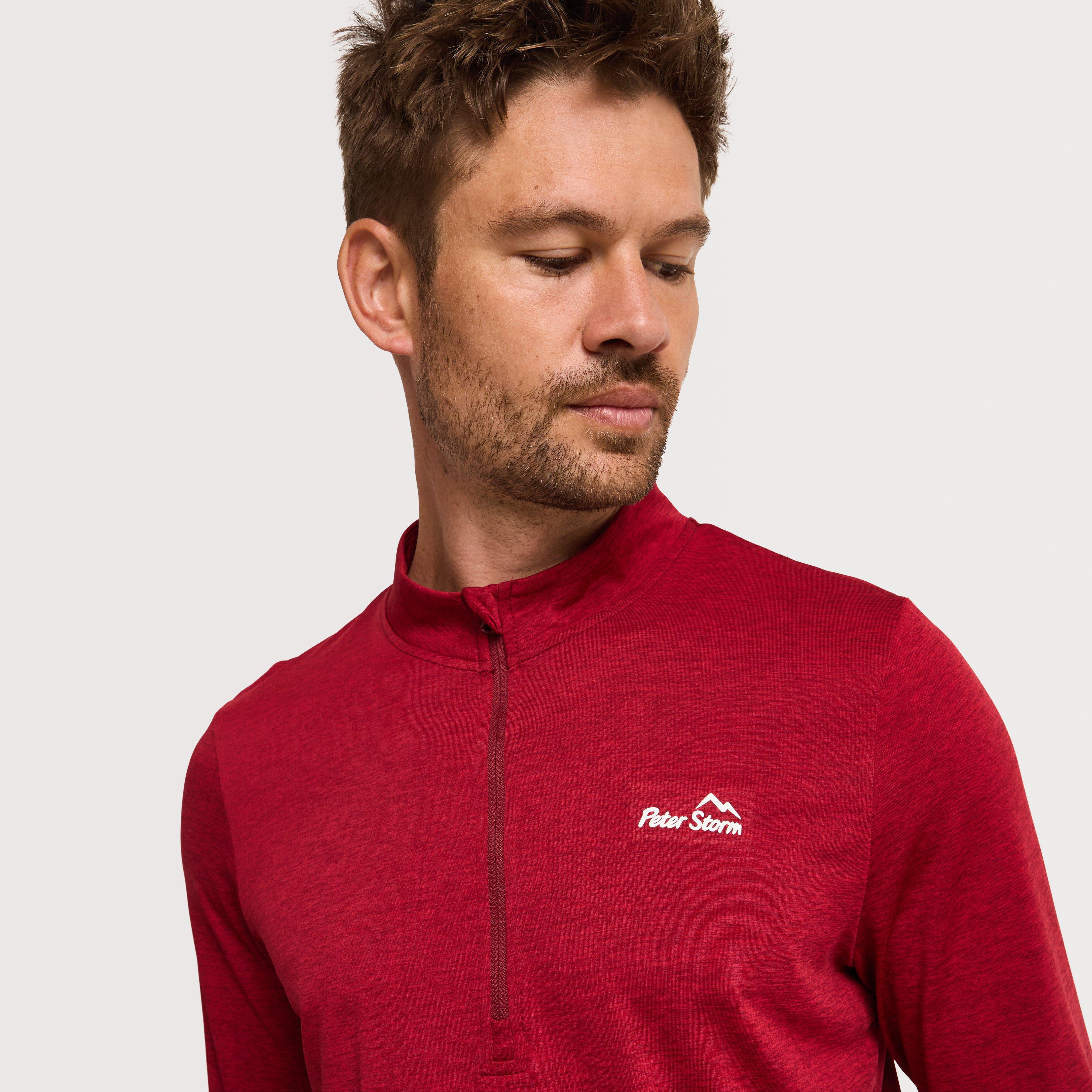 Men's Active Long Sleeve Zip Tee