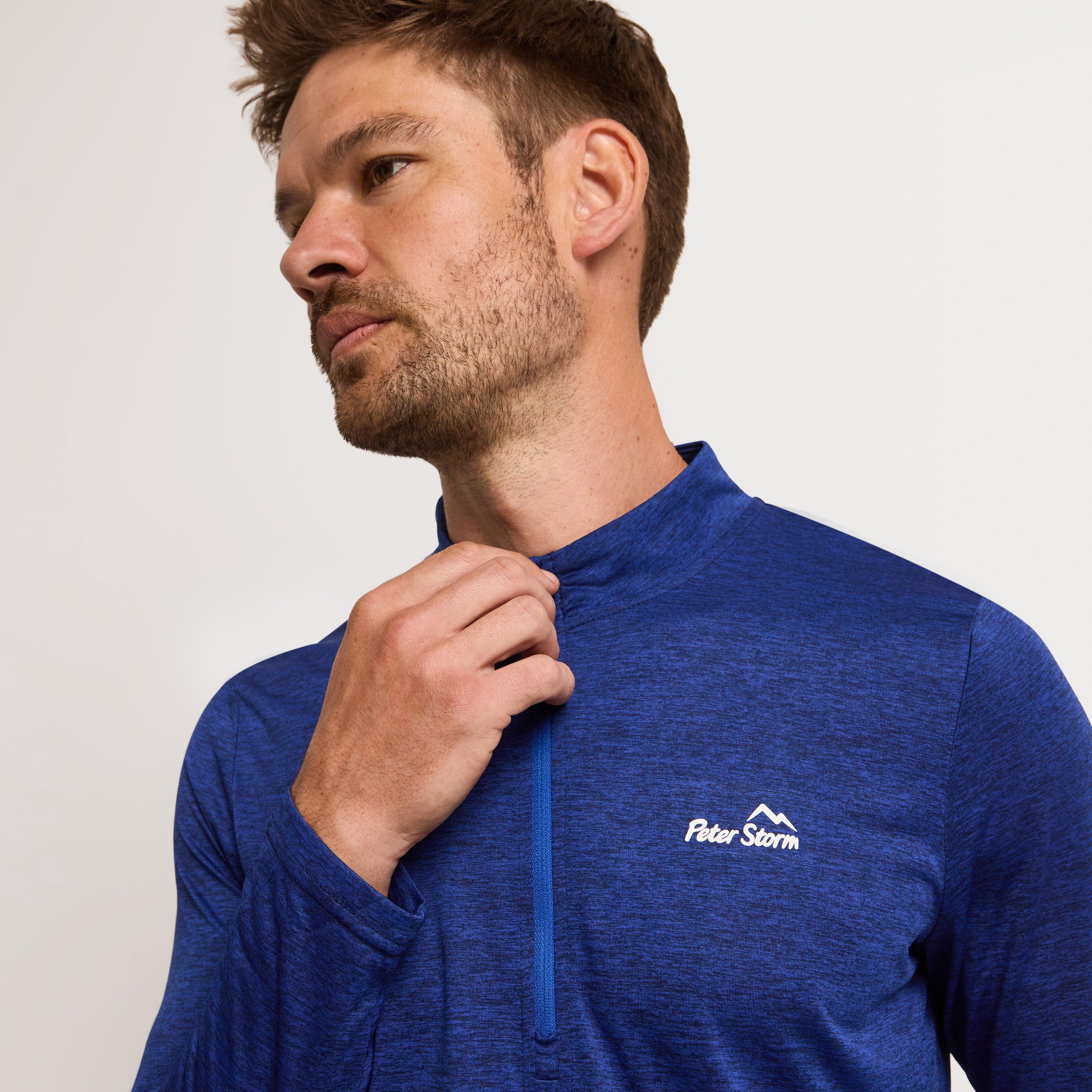 Men's Active Long Sleeve Zip Tee