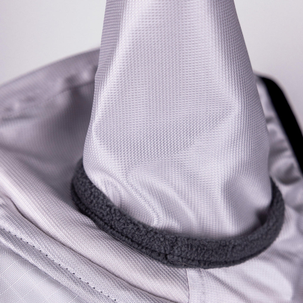 FlyGuard Pro Sun Shade Fly Mask with Ears & Square Nose White