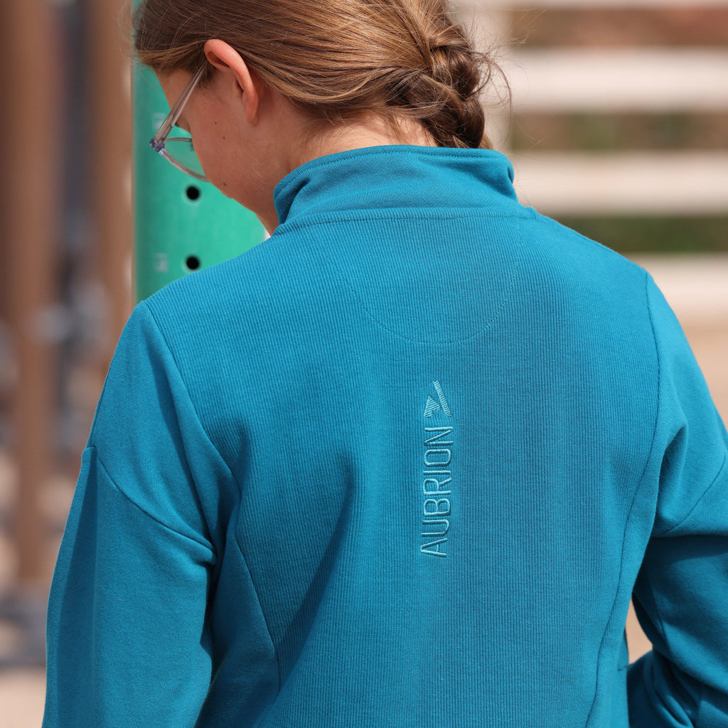 Young Rider React Quarter Zip Sweater | Kingfisher