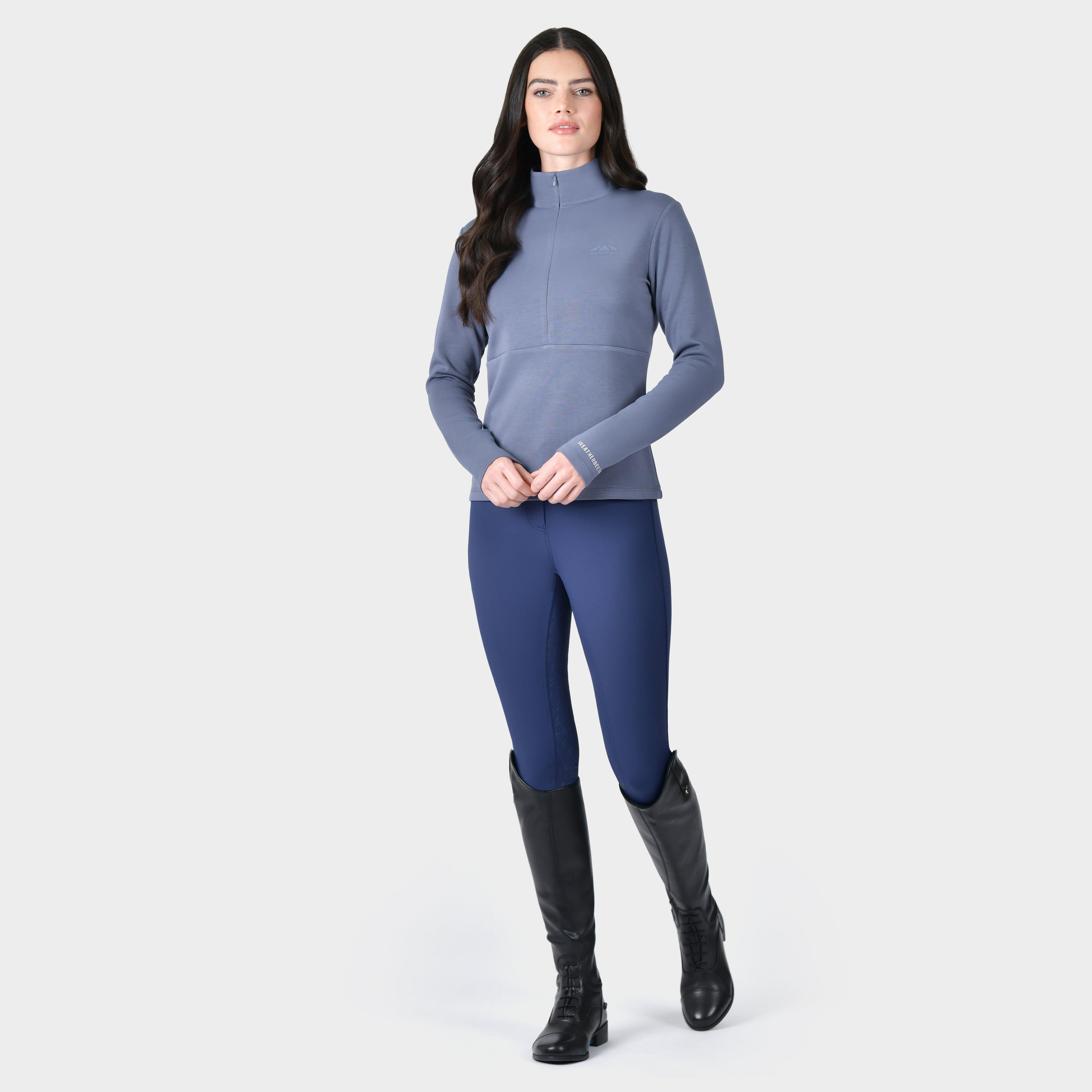 Women's Half Zip Long Sleeve Mid Layer | Slate Blue