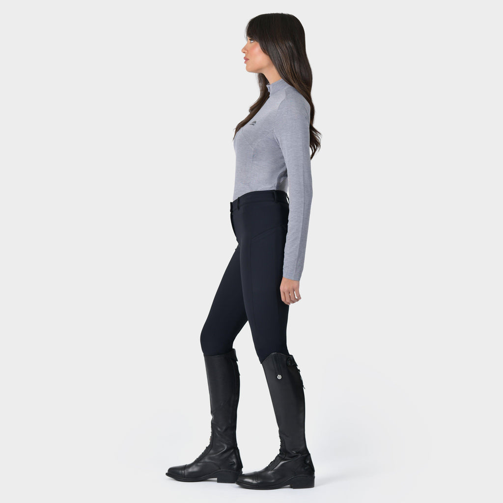 Women’s 37.5 Lightweight Performance Long Sleeve 1/4 Zip Top | Navy/Mauve Wine Marble
