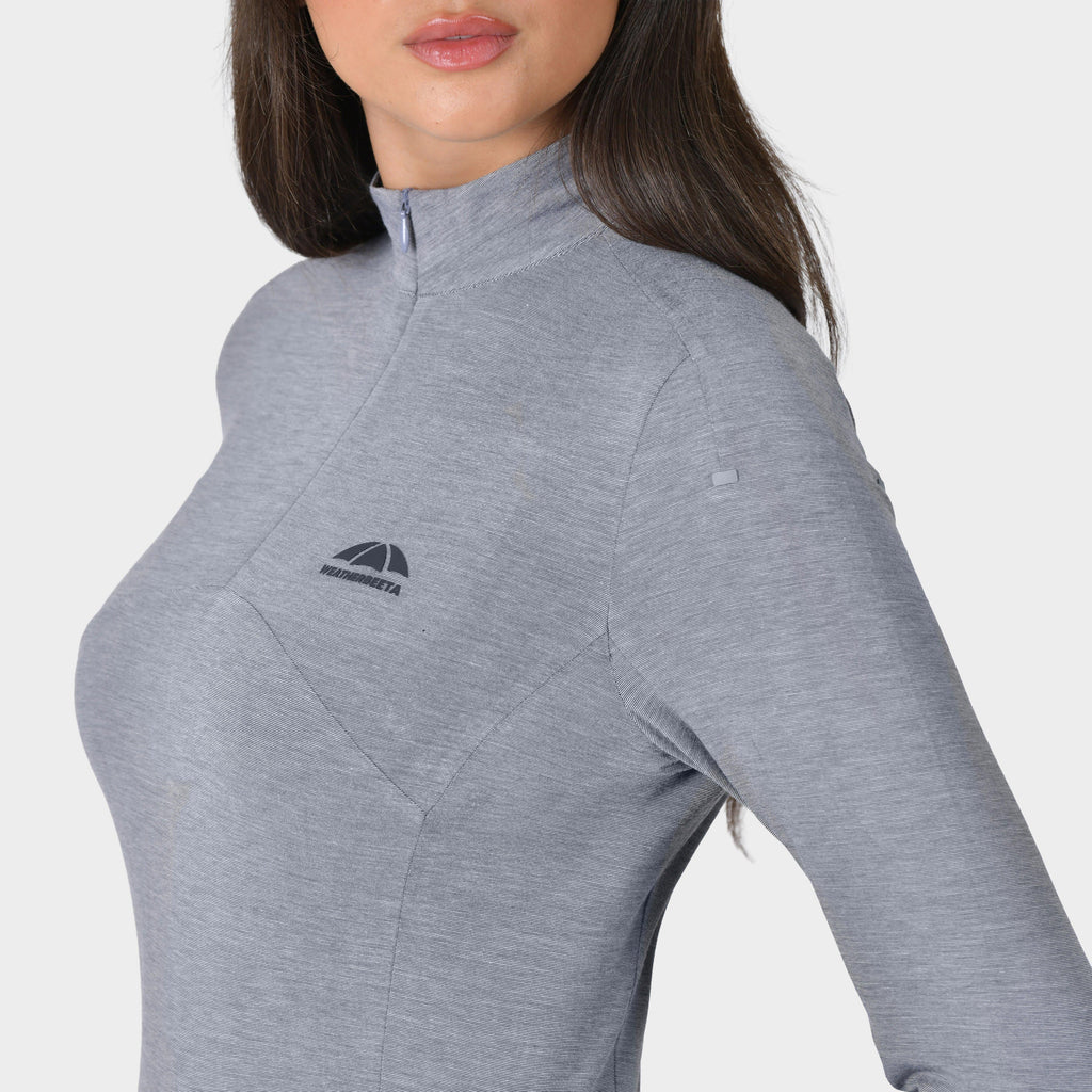 Women’s 37.5 Lightweight Performance Long Sleeve 1/4 Zip Top | Navy/Mauve Wine Marble