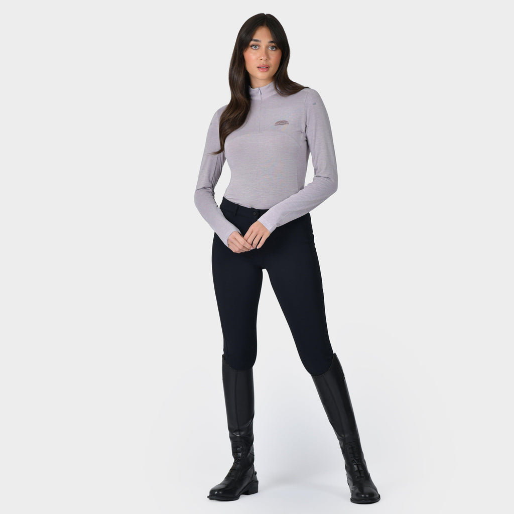 Women’s 37.5 Lightweight Performance Long Sleeve 1/4 Zip Top | Mauve Wine Marble