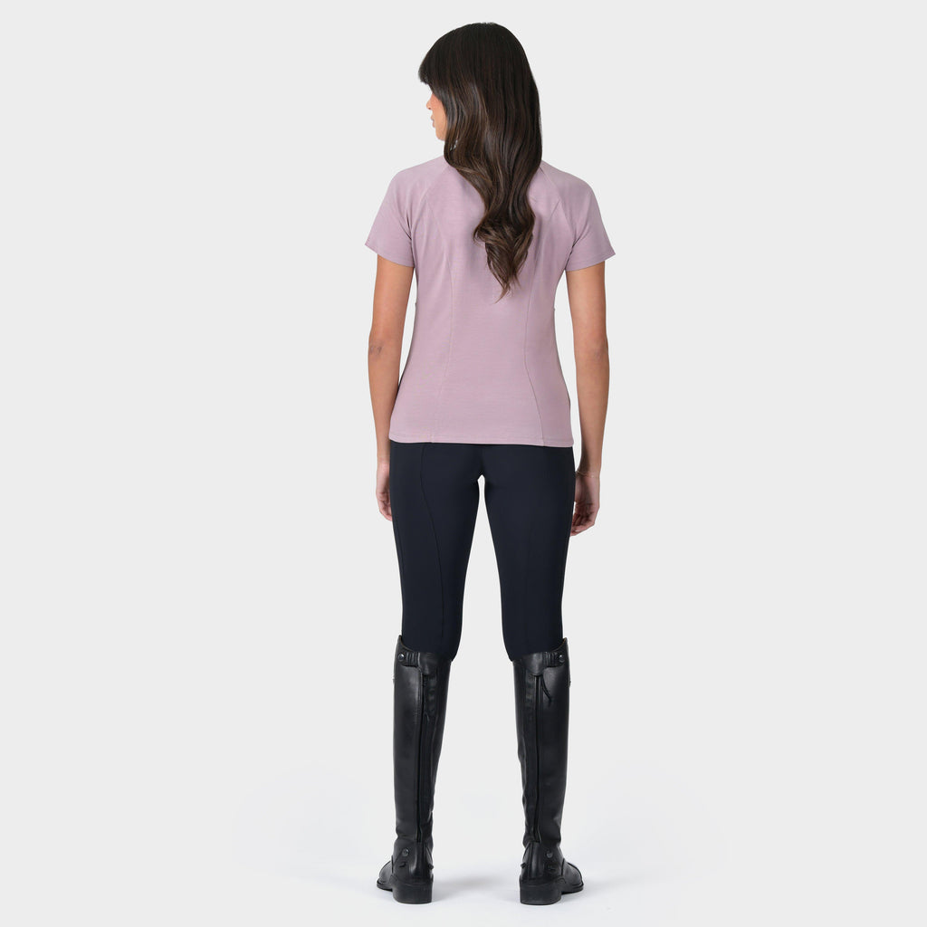 Women's Bamboo Short Sleeve Performance Base Layer | Burnished Lilac