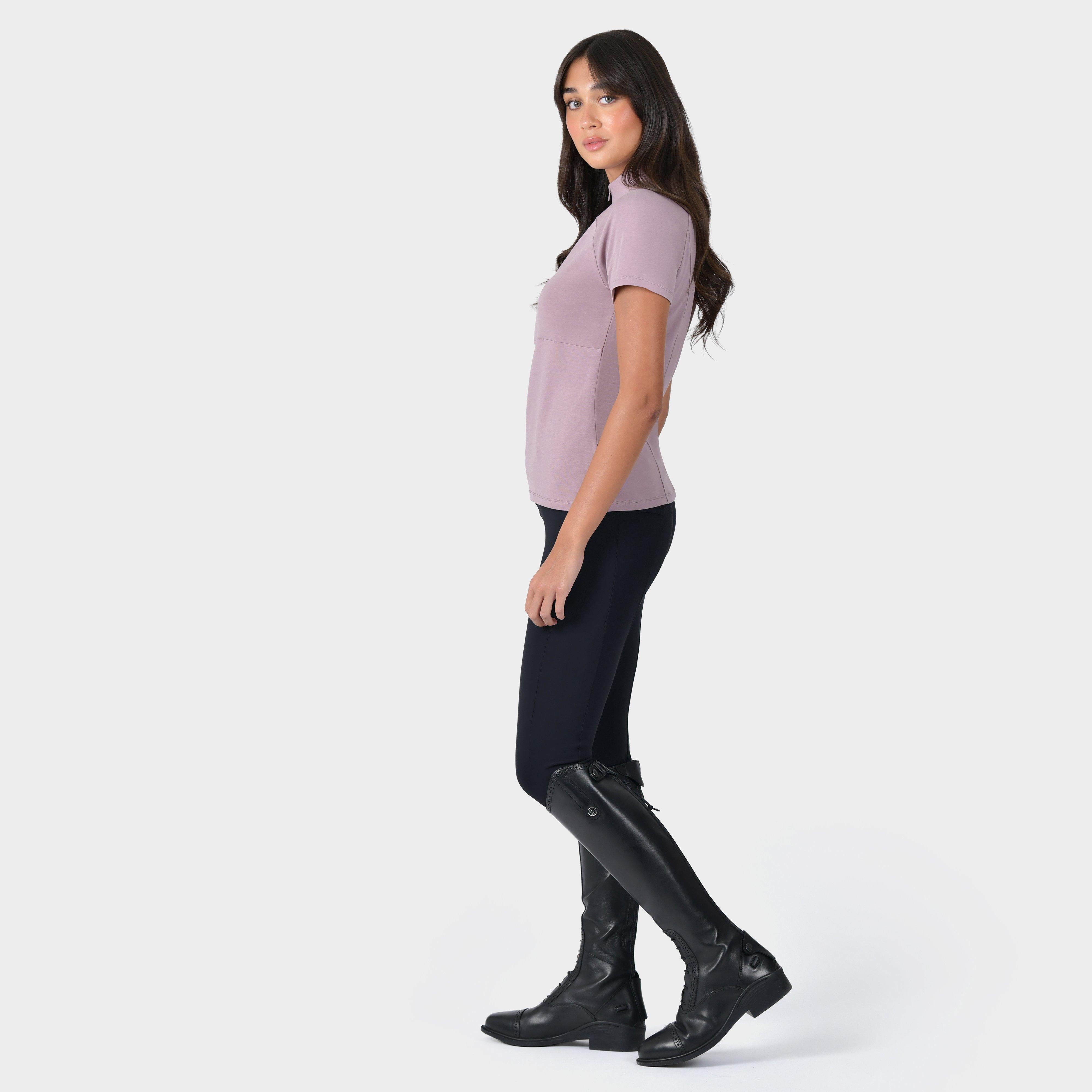 Women's Bamboo Short Sleeve Performance Base Layer | Burnished Lilac