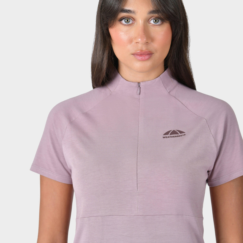 Women's Bamboo Short Sleeve Performance Base Layer | Burnished Lilac