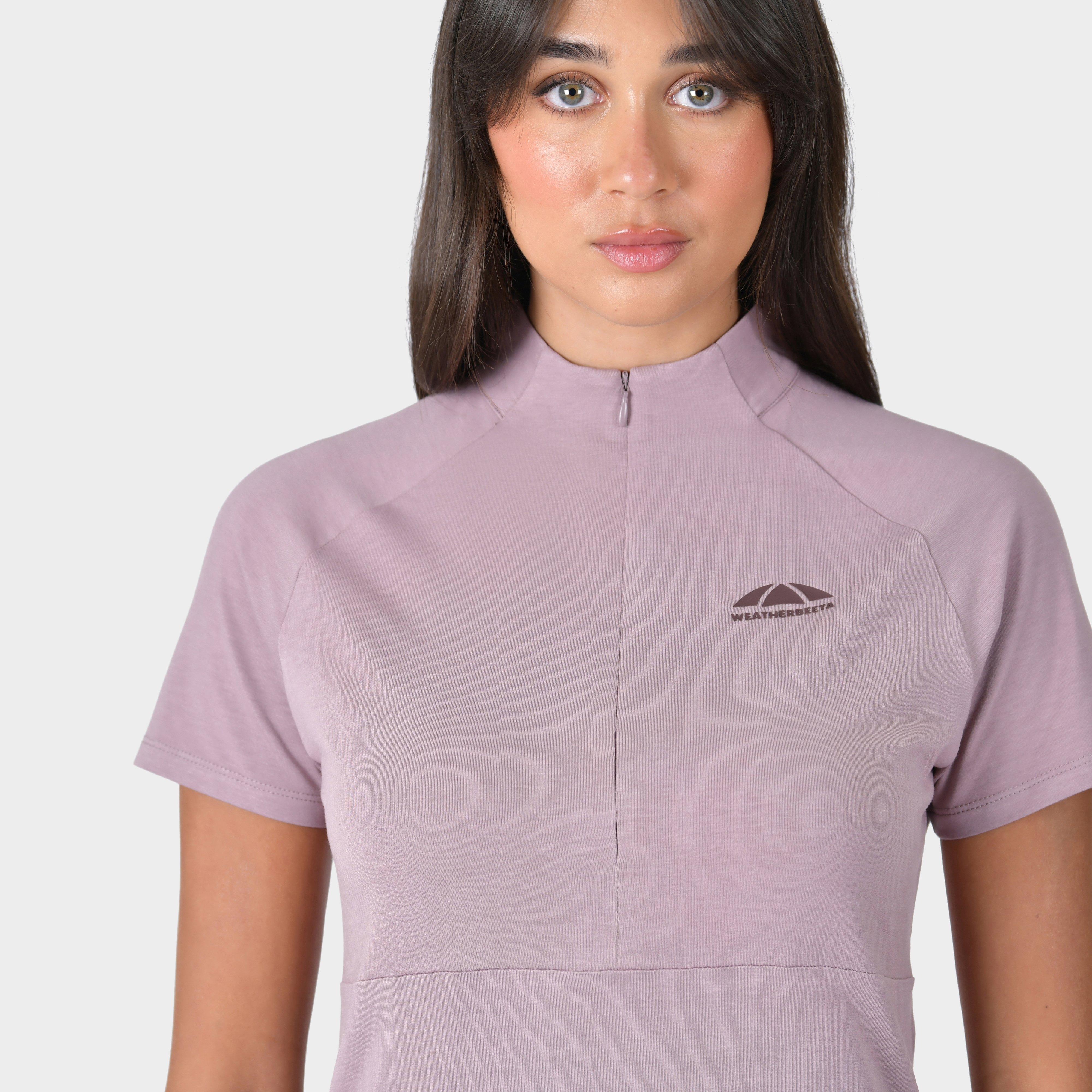 Women's Bamboo Short Sleeve Performance Base Layer | Burnished Lilac