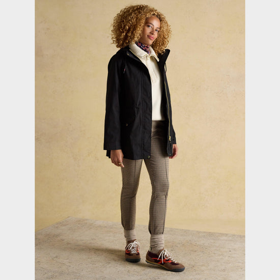 Portwell Black Hooded Waterproof Raincoat