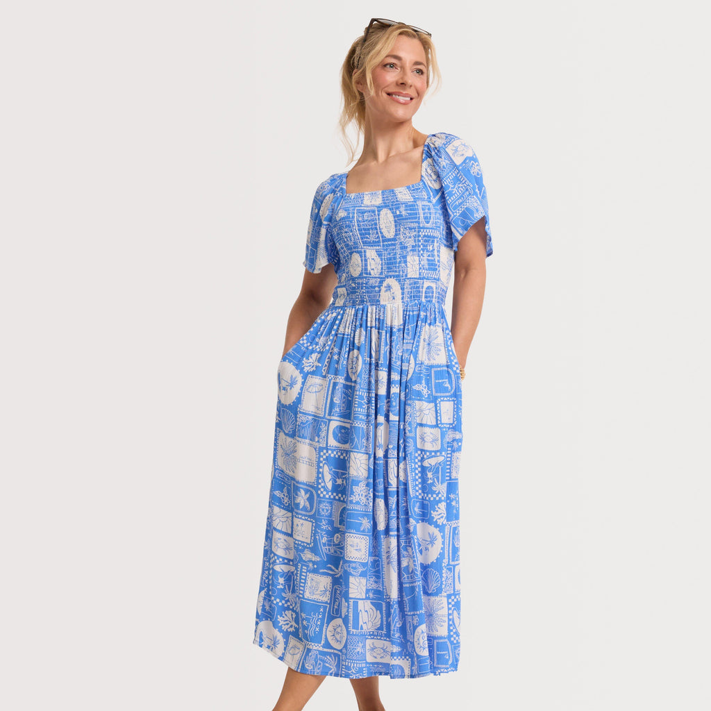 Women's Island Tile Midi Dress
